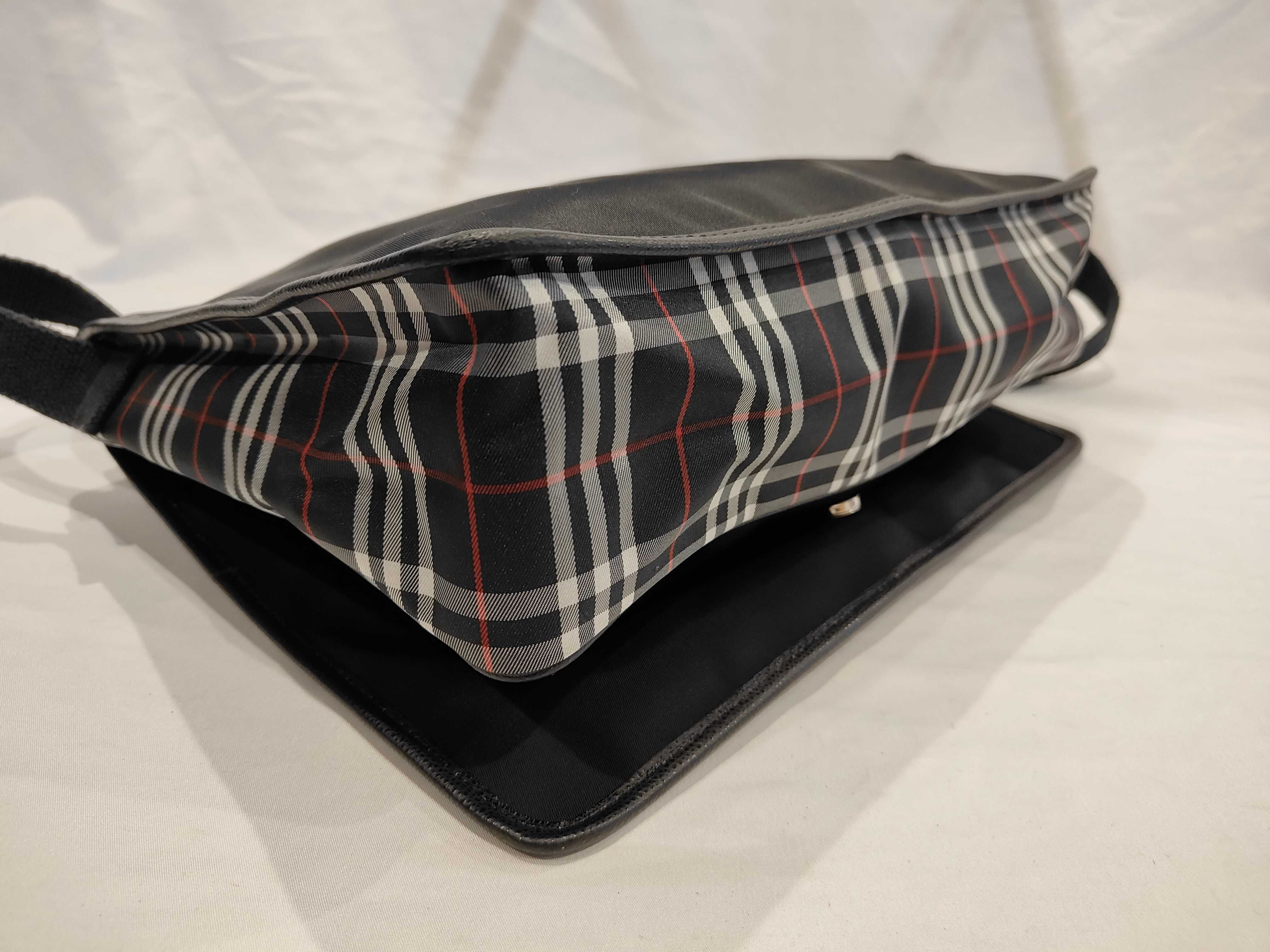 London Check Nylon Messenger Shoulder Bag — view 4