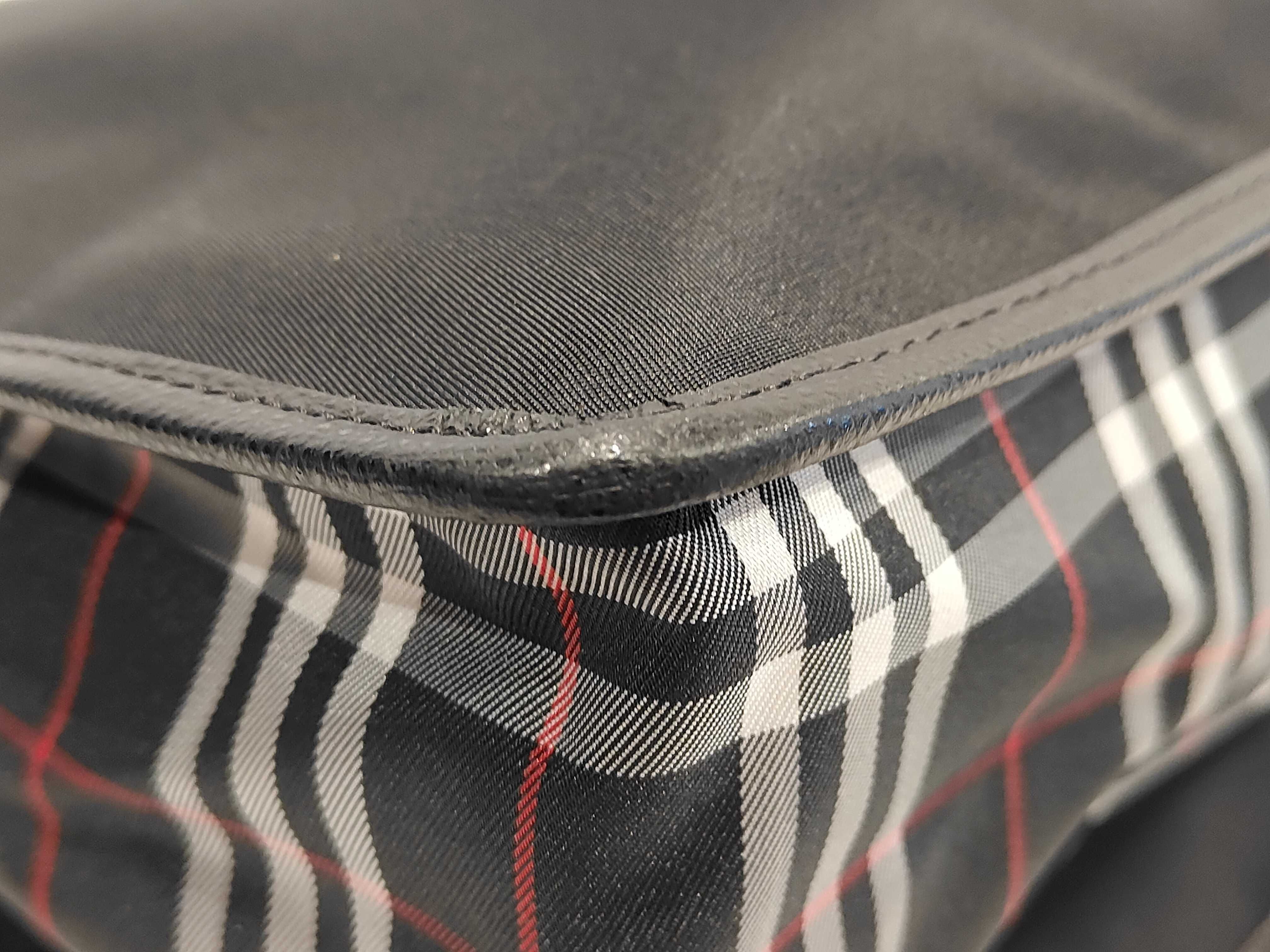 London Check Nylon Messenger Shoulder Bag — view 5