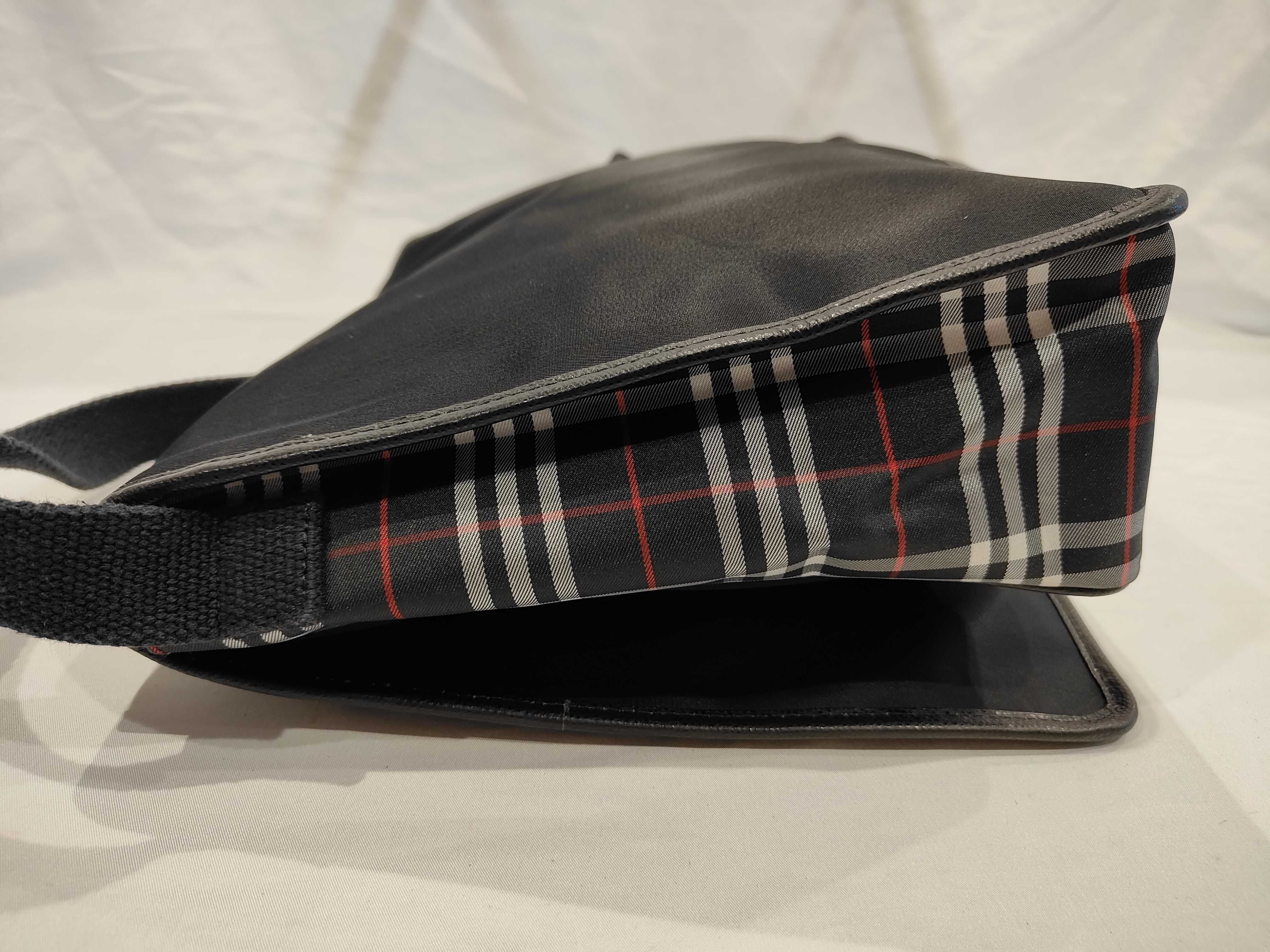 London Check Nylon Messenger Shoulder Bag — view 6