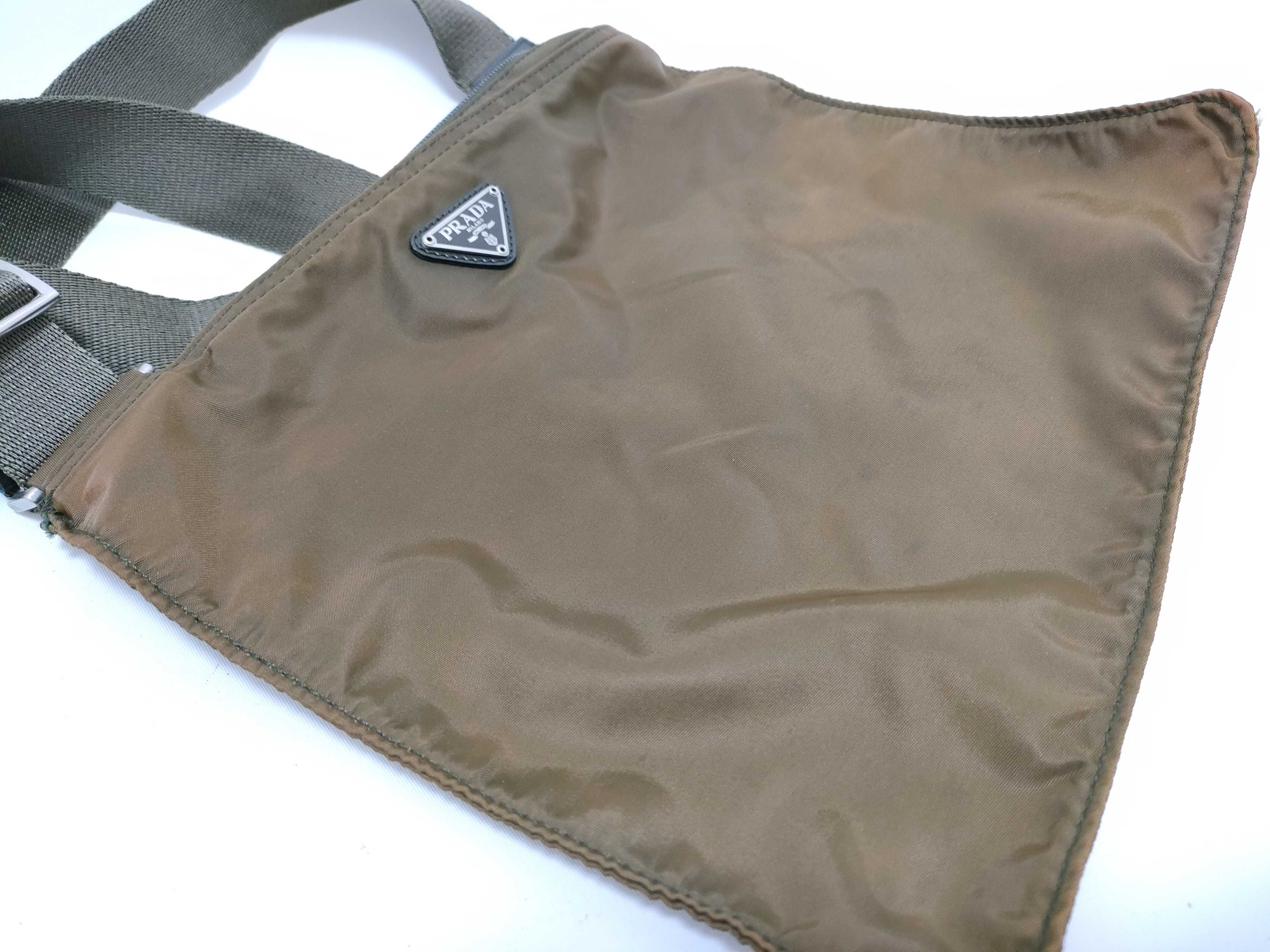 Nylon Prada Tessuto Shoulder Bag Nylon Khaki Shoulder Bag — view 14