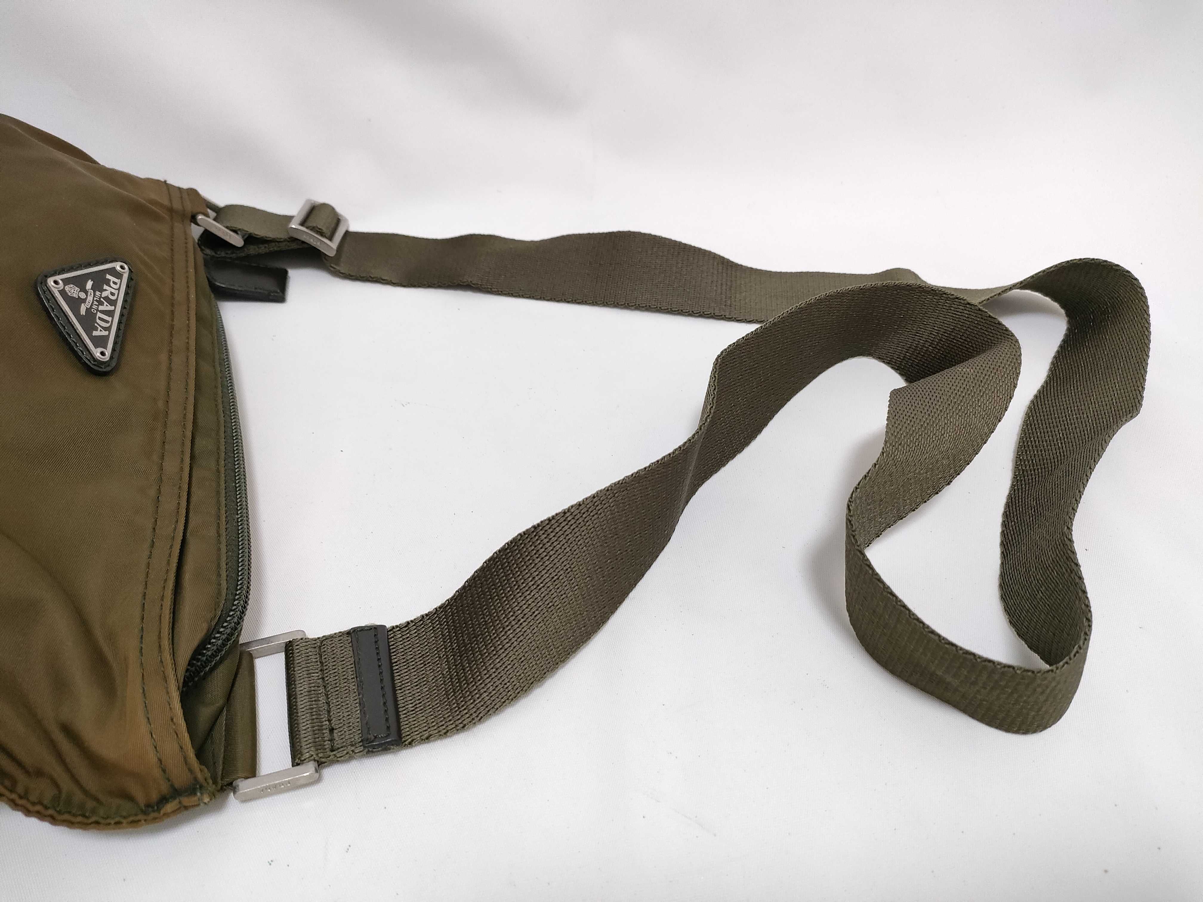 Nylon Prada Tessuto Shoulder Bag Nylon Khaki Shoulder Bag — view 3