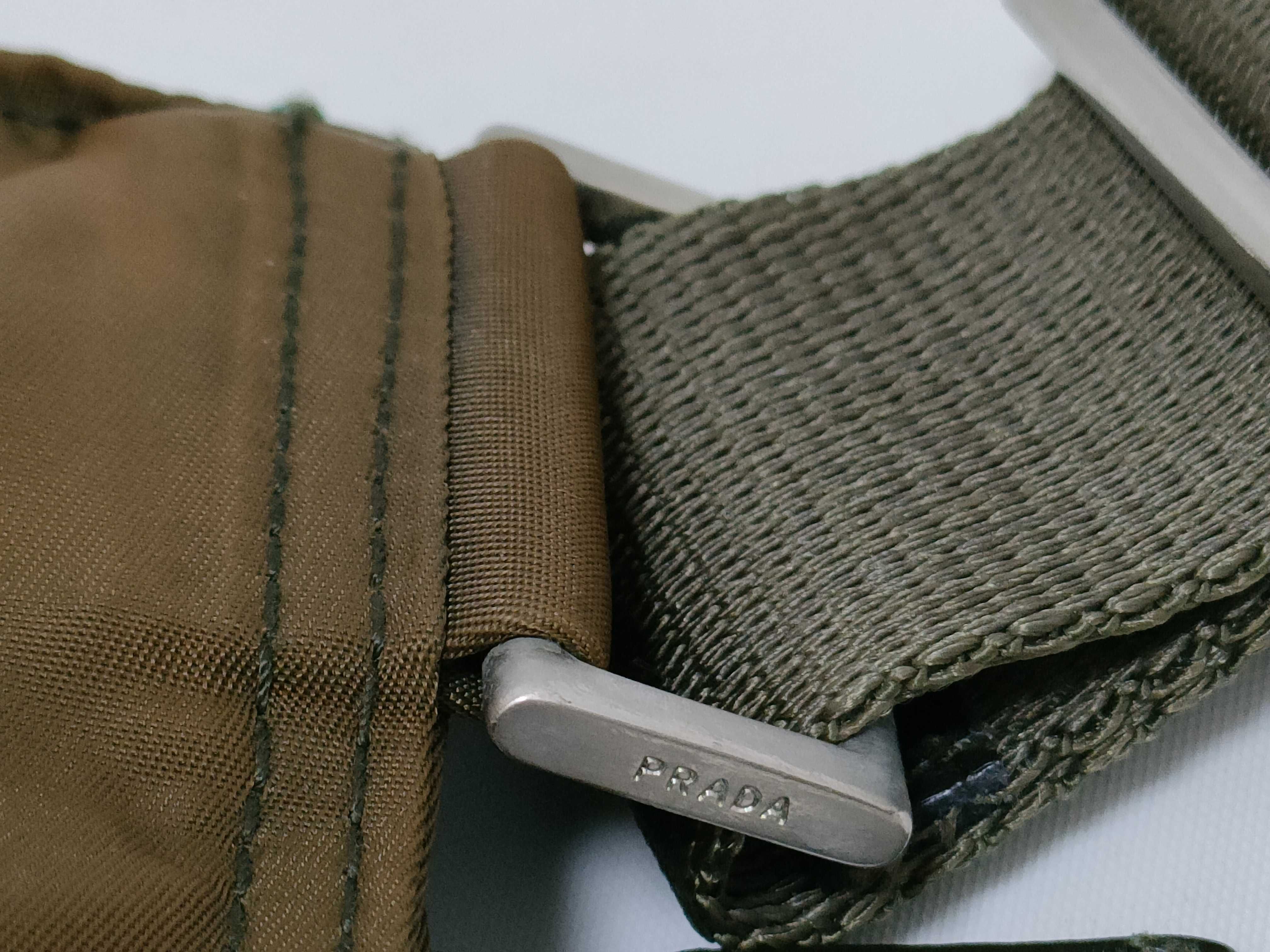 Nylon Prada Tessuto Shoulder Bag Nylon Khaki Shoulder Bag — view 5