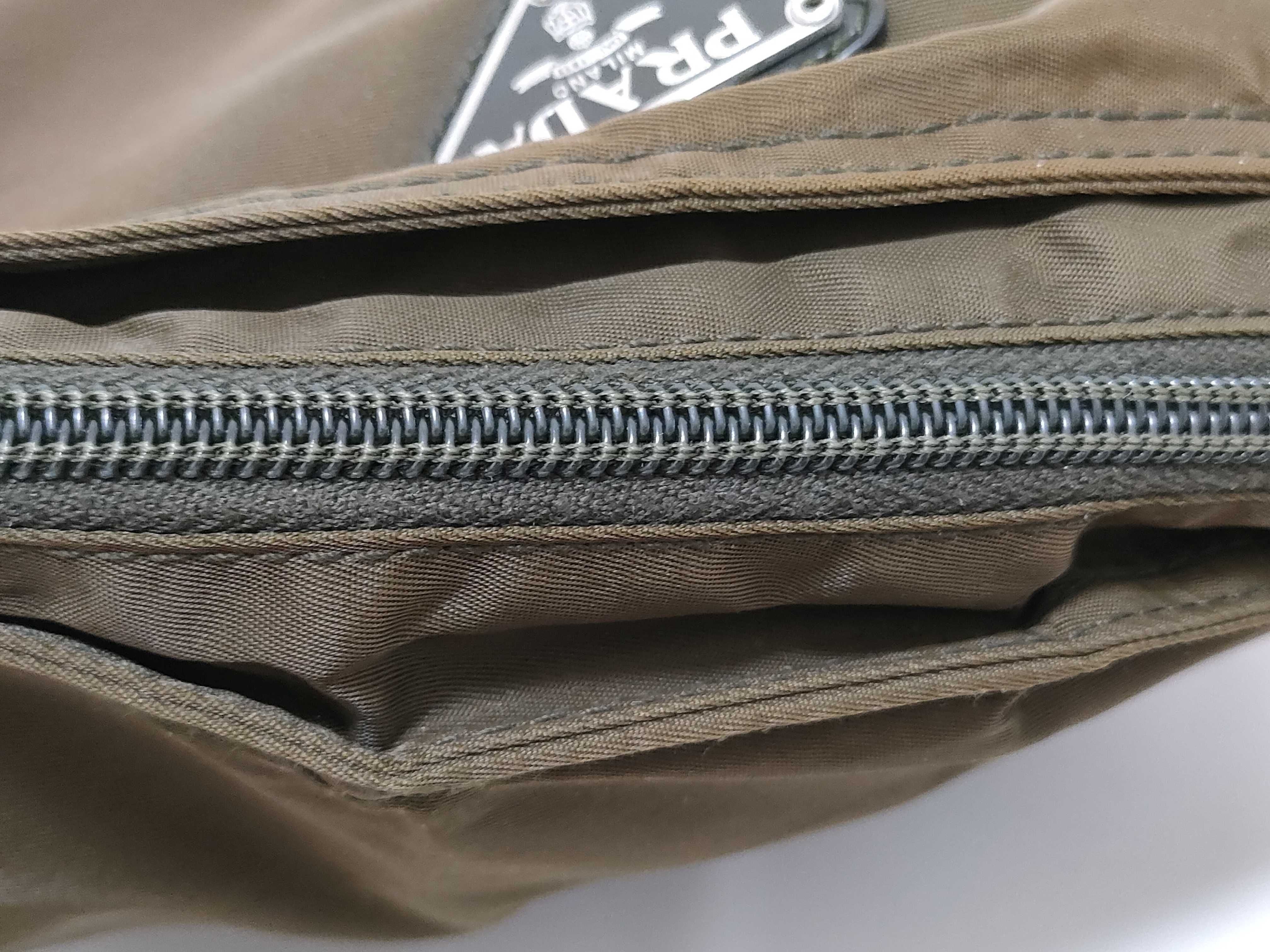 Nylon Prada Tessuto Shoulder Bag Nylon Khaki Shoulder Bag — view 6