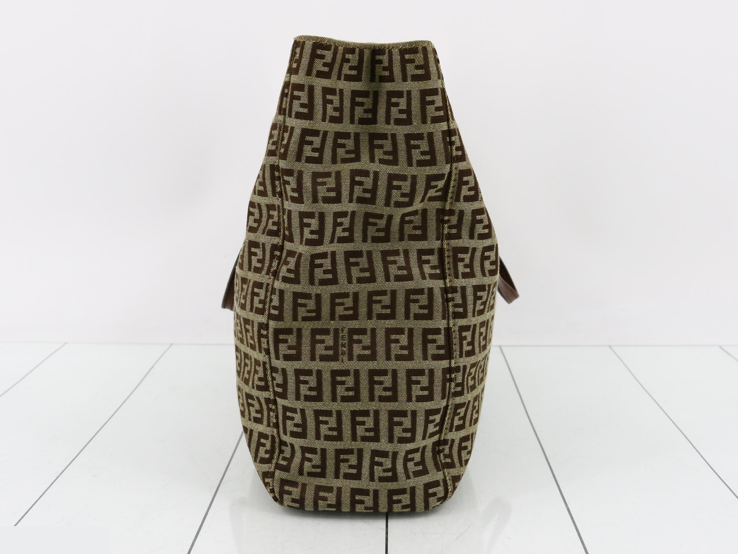 Zucchino Shopper Tote, Brown, Gold Hardware, 30 x 27 x 8 cm — view 4