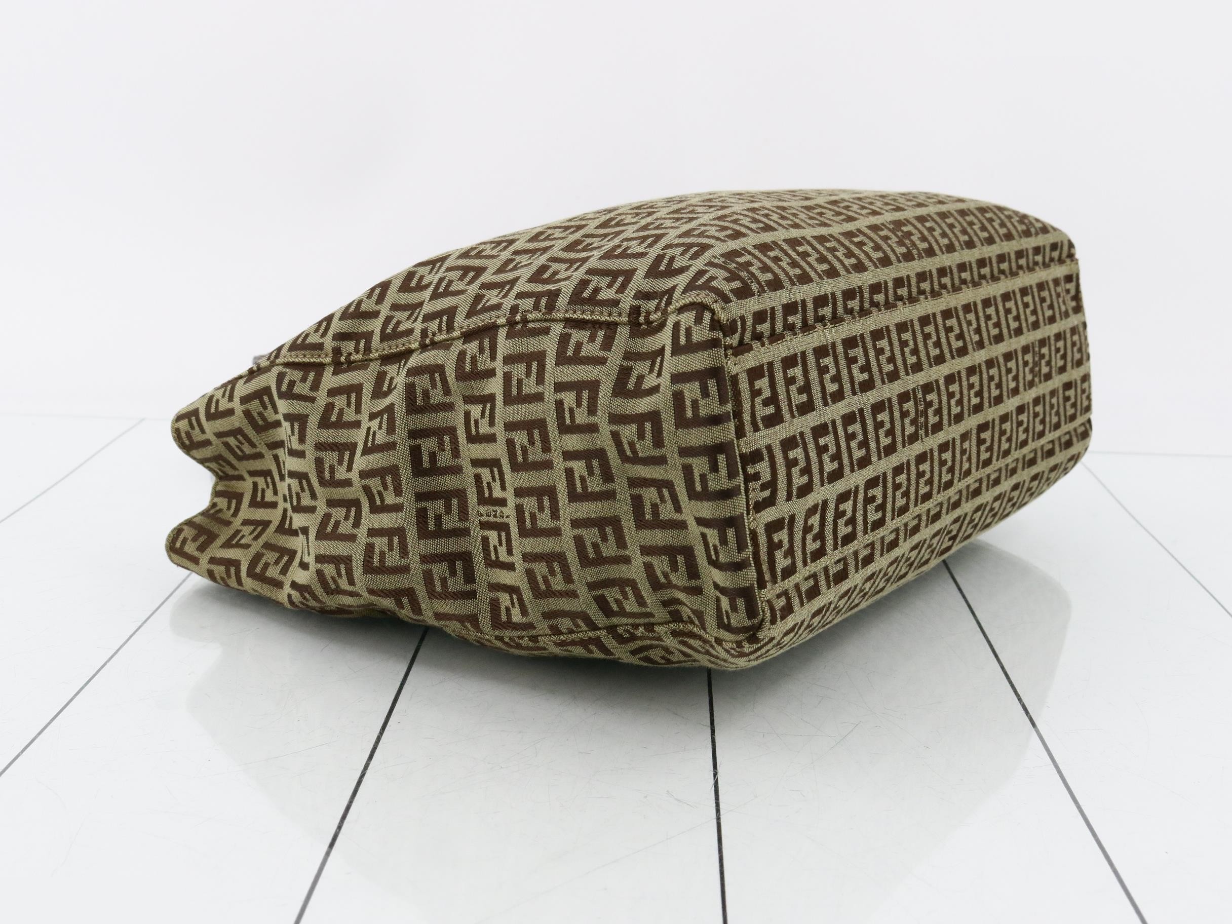 Zucchino Shopper Tote, Brown, Gold Hardware, 30 x 27 x 8 cm — view 5