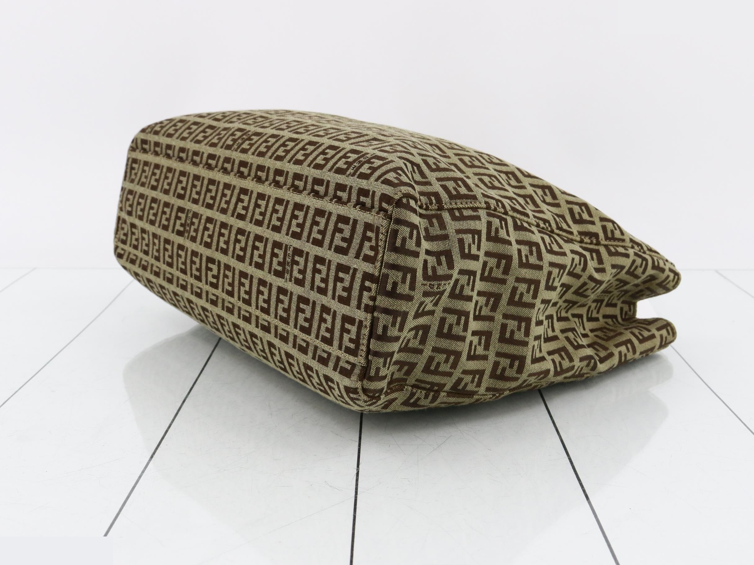 Zucchino Shopper Tote, Brown, Gold Hardware, 30 x 27 x 8 cm — view 6