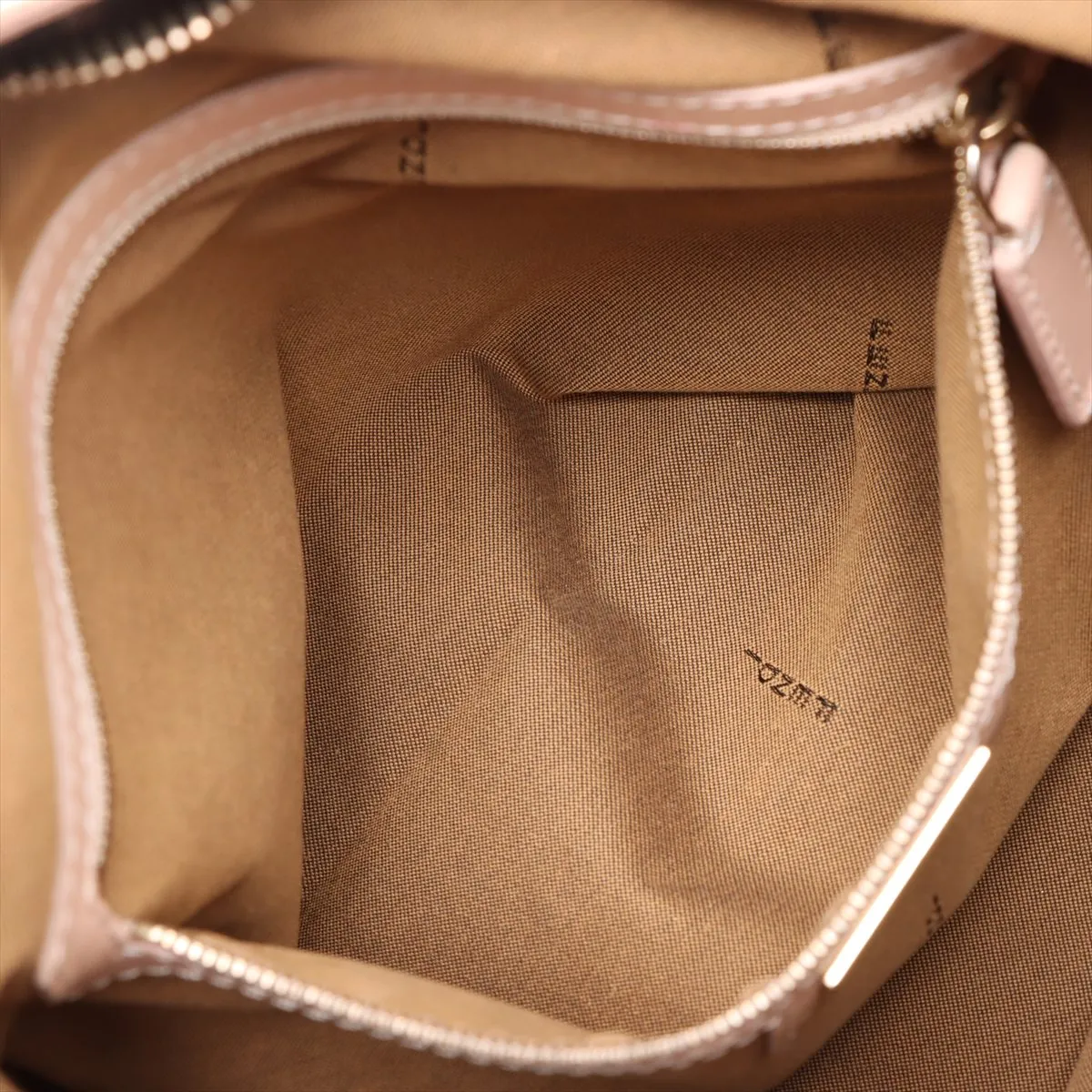 Zucca Canvas x Leather Shoulder Bag Brown x Pink 8BR448 — view 8