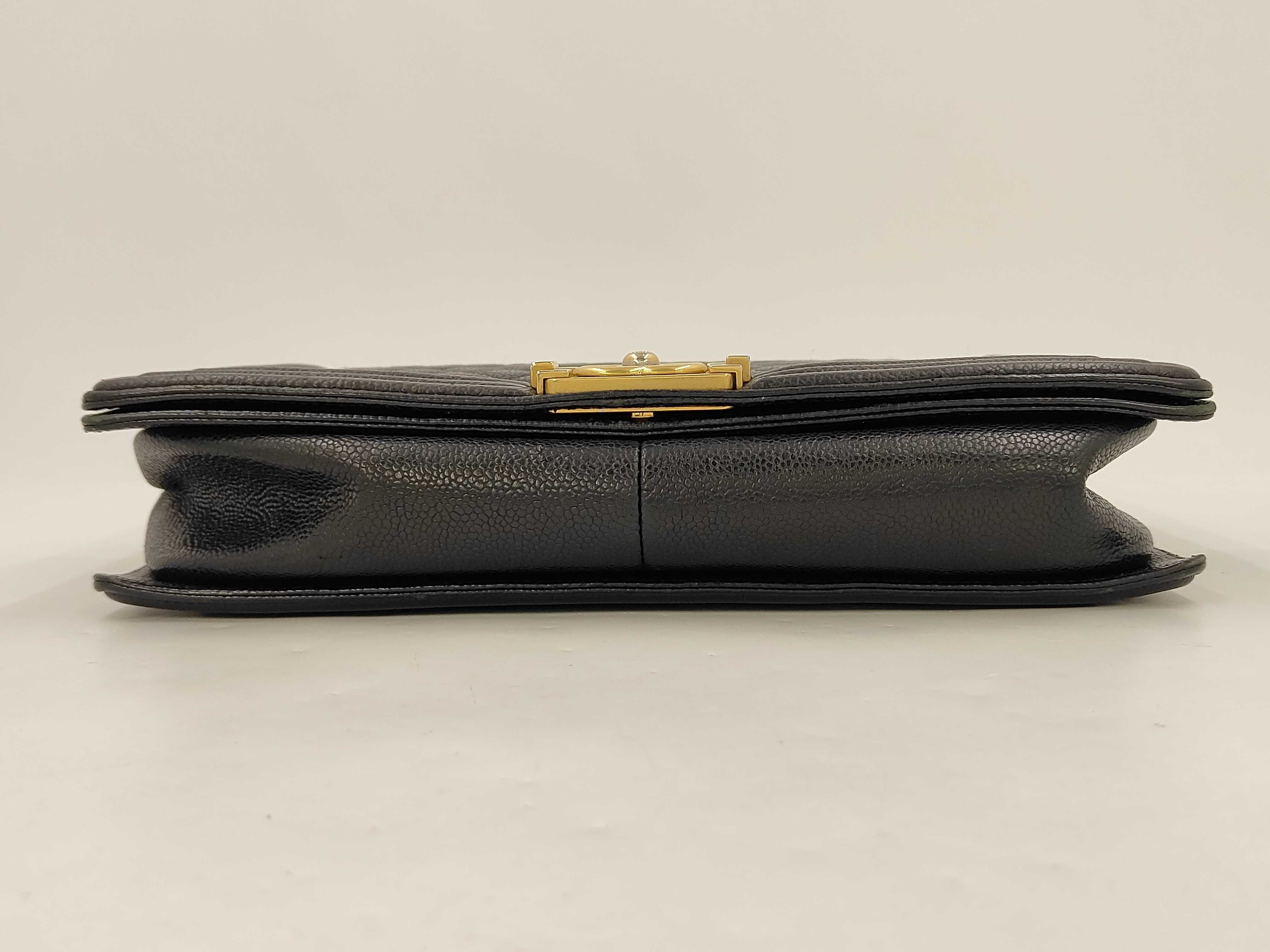 Boy Chanel 28 Large Caviar Skin Black with Gold Hardware, Serial Number 23-series, A92193 Shoulder Bag — view 6