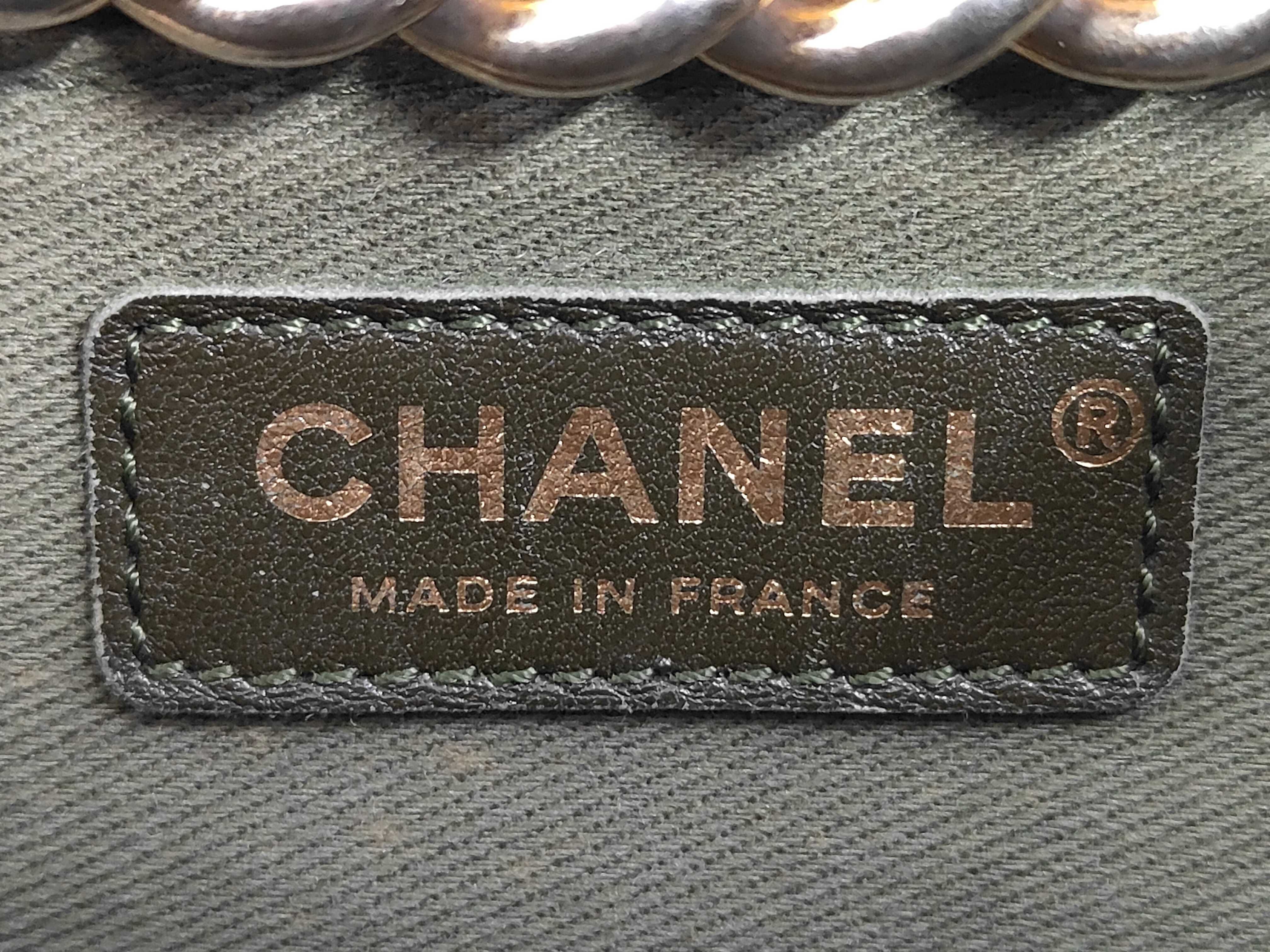 Boy Chanel 28 Large Caviar Skin Black with Gold Hardware, Serial Number 23-series, A92193 Shoulder Bag — view 9