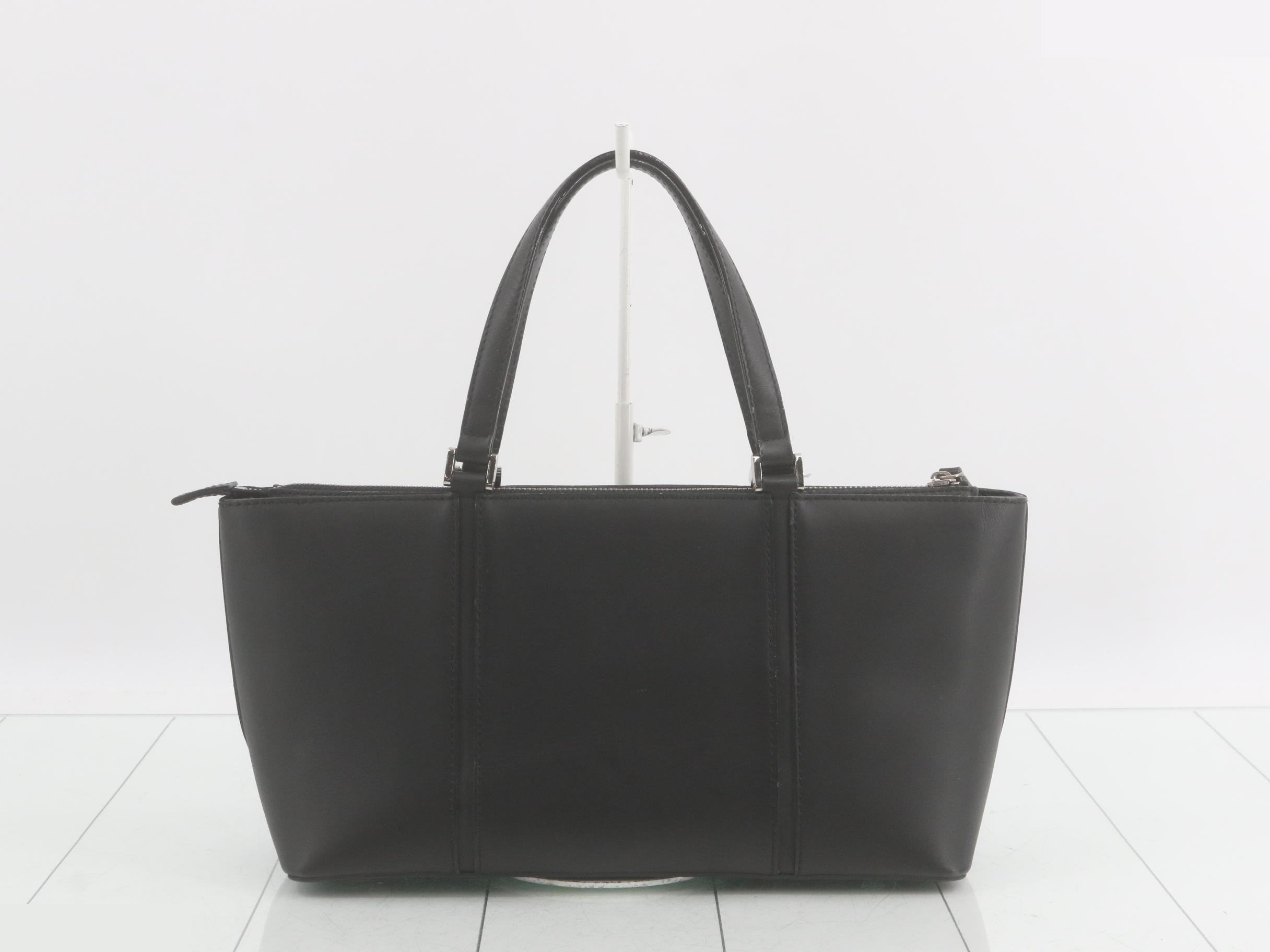 Leather, black, Nova check handbag — view 2