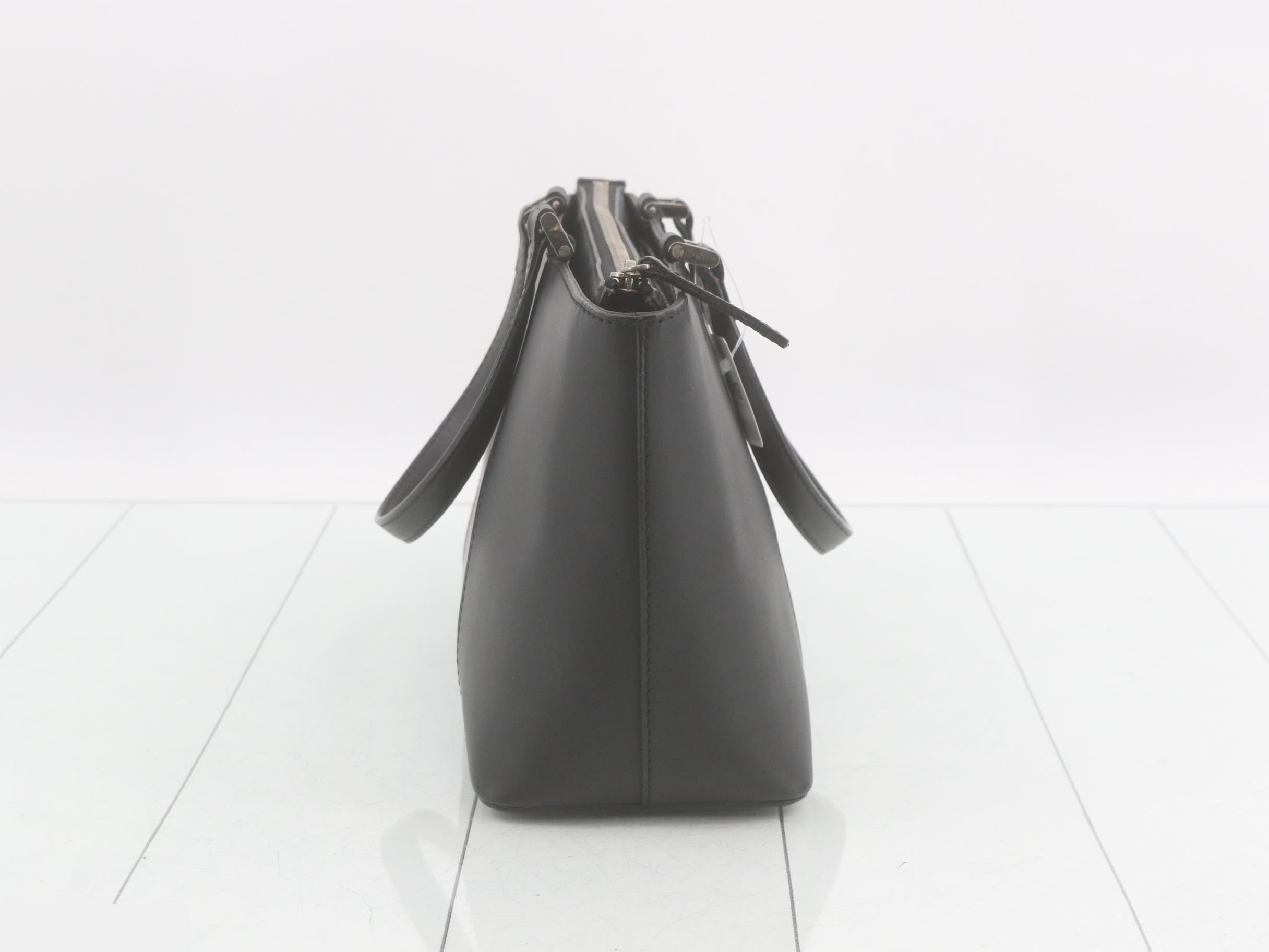 Leather, black, Nova check handbag — view 4