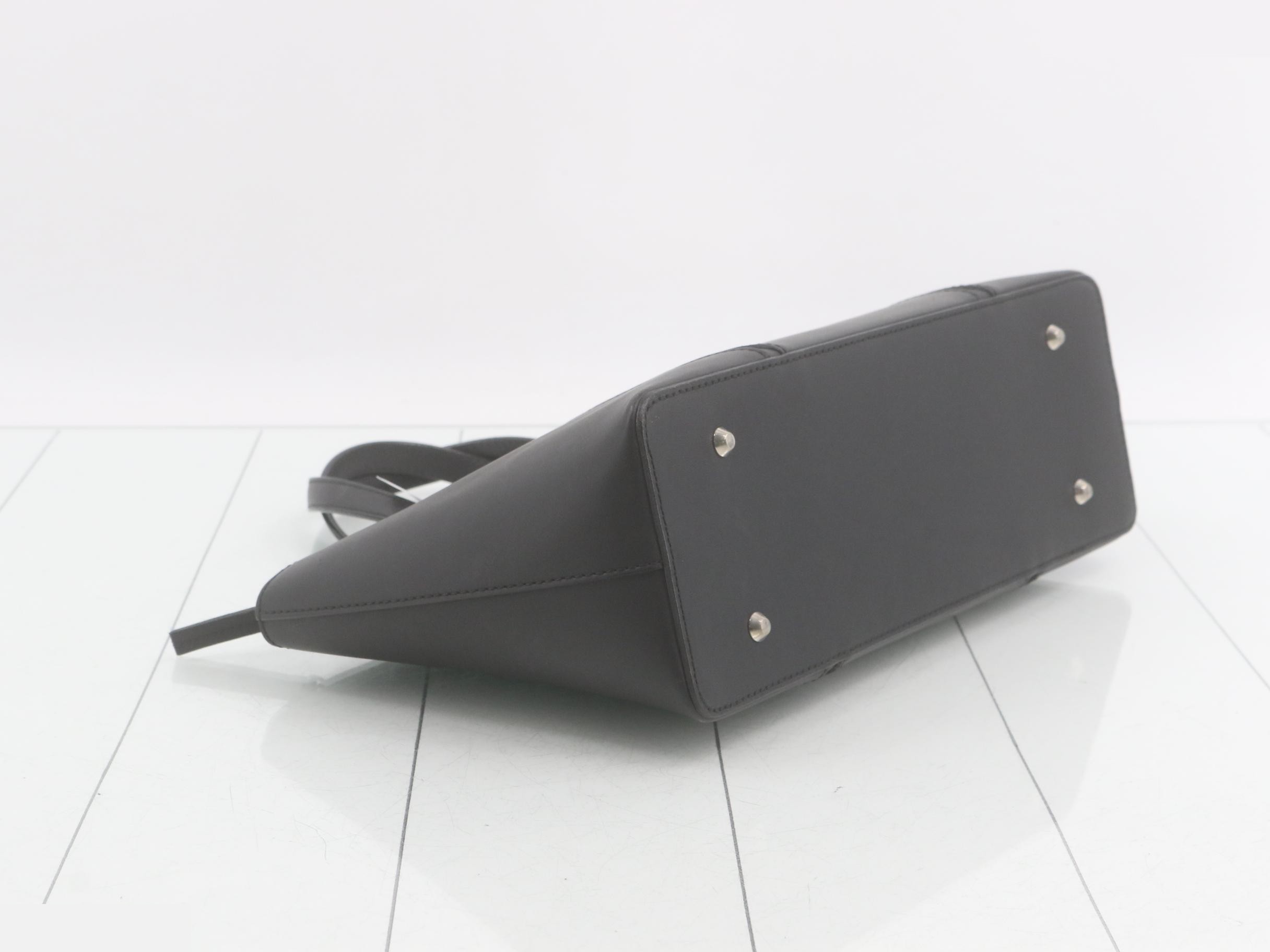 Leather, black, Nova check handbag — view 5