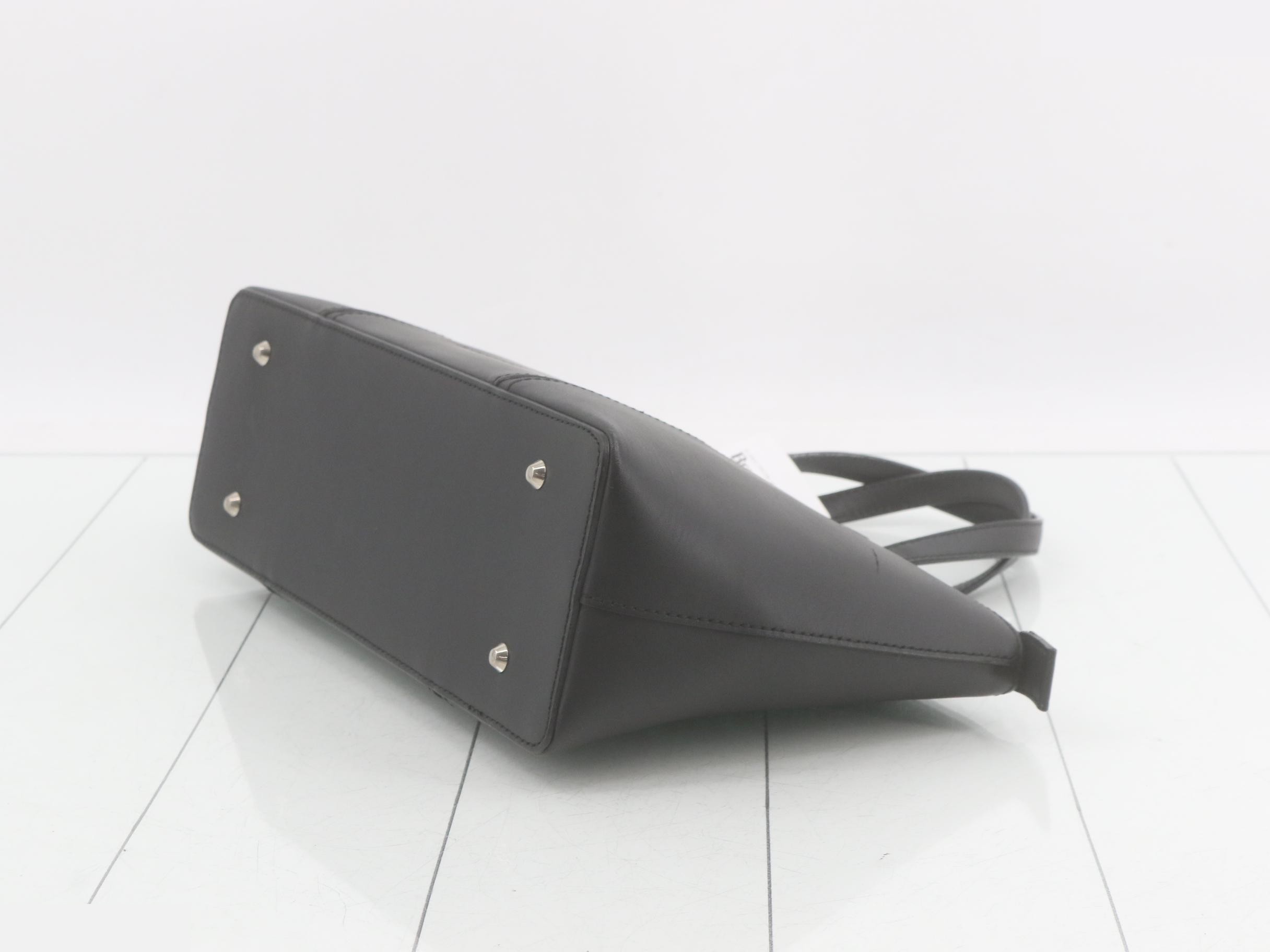 Leather, black, Nova check handbag — view 6
