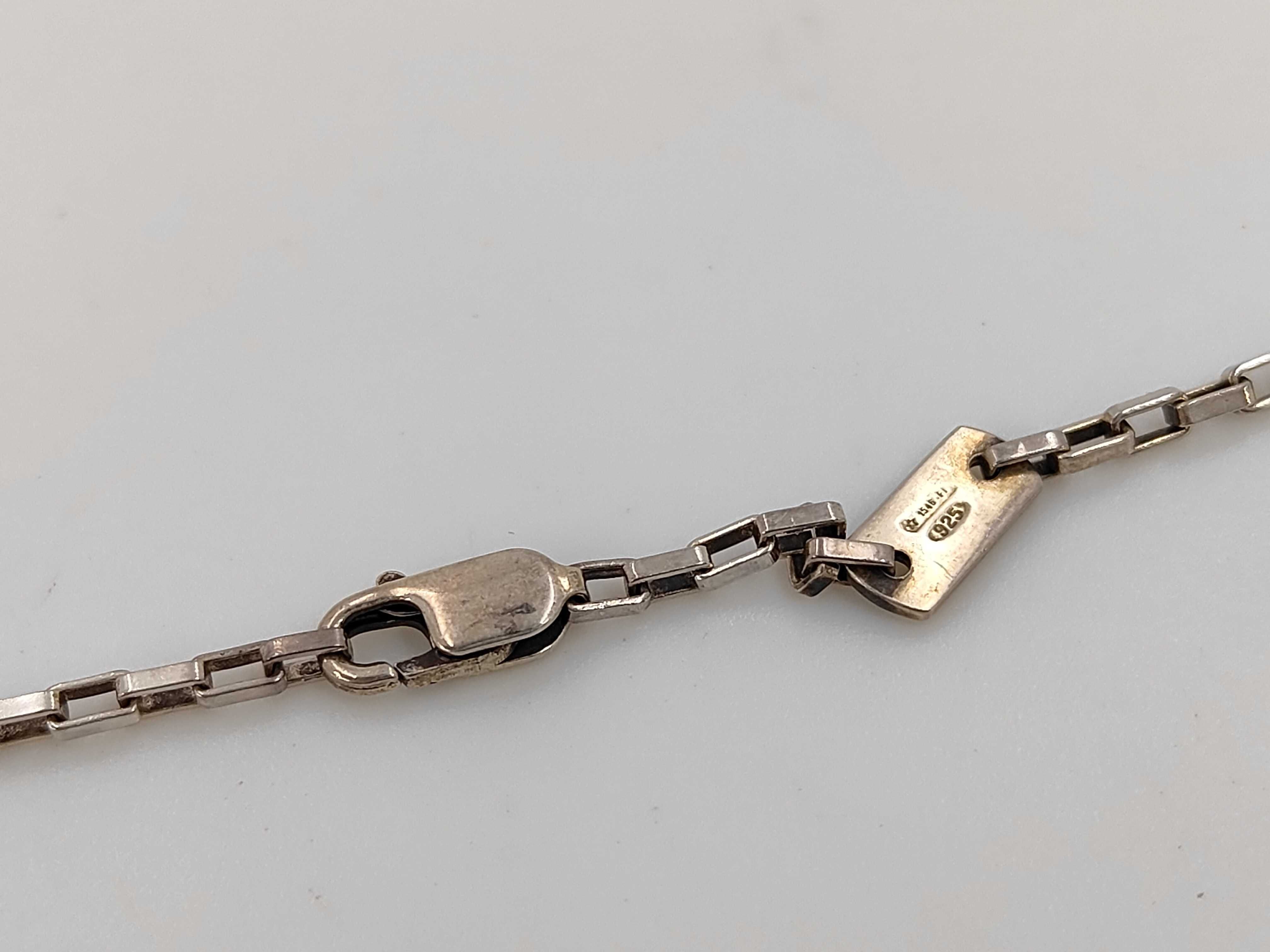 G logo plate silver necklace — view 4