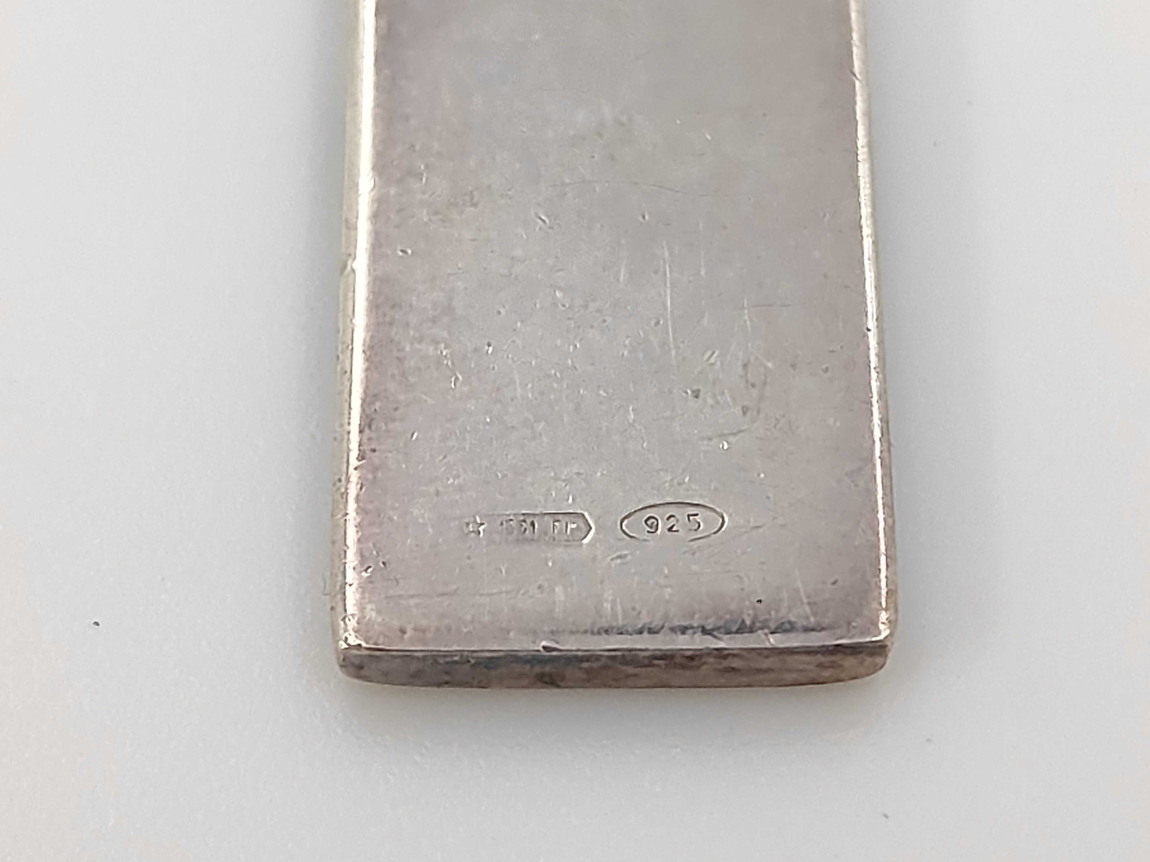 G logo plate silver necklace — view 7