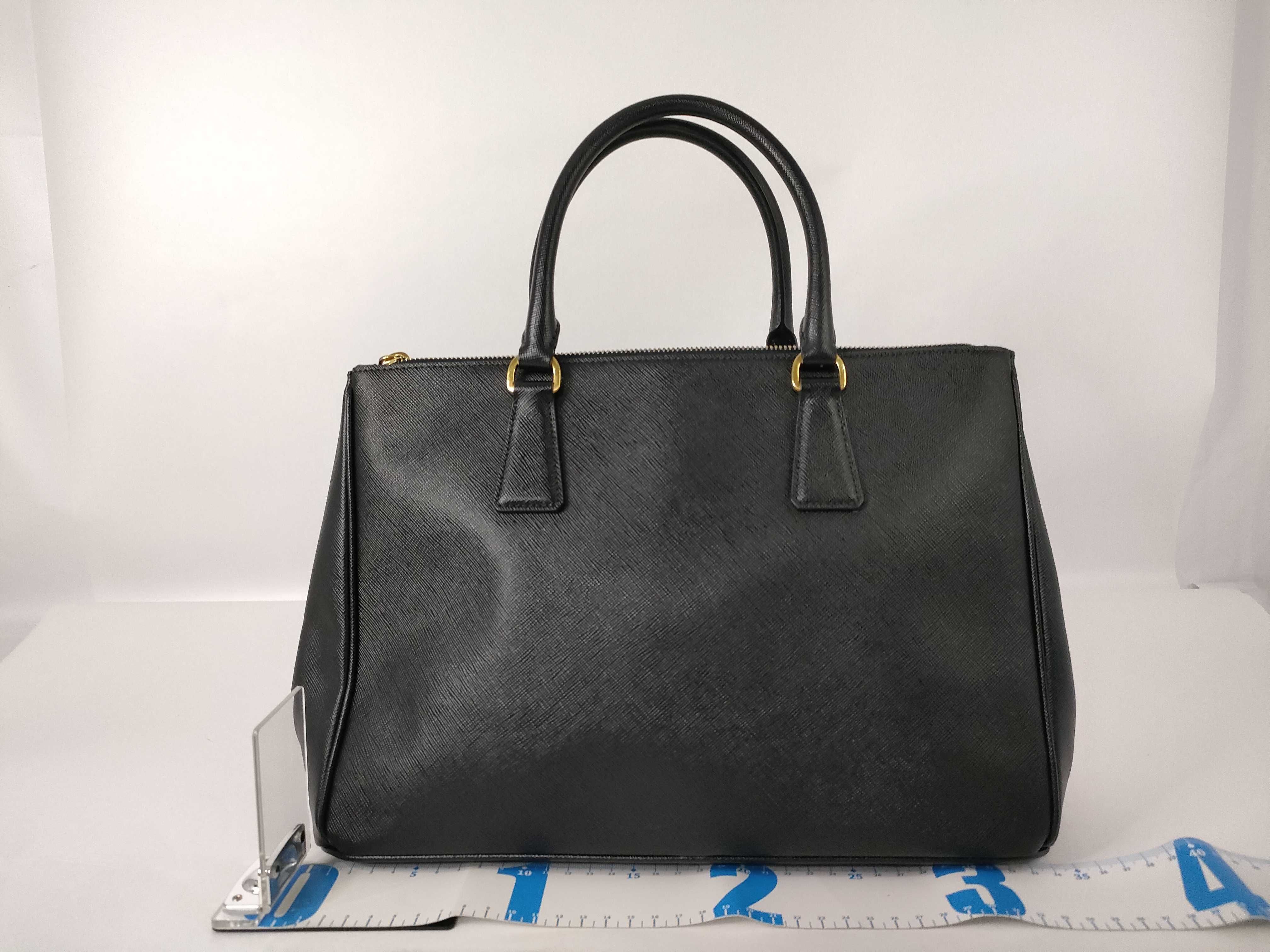 Galleria bag, black Saffiano leather handbag — view 2