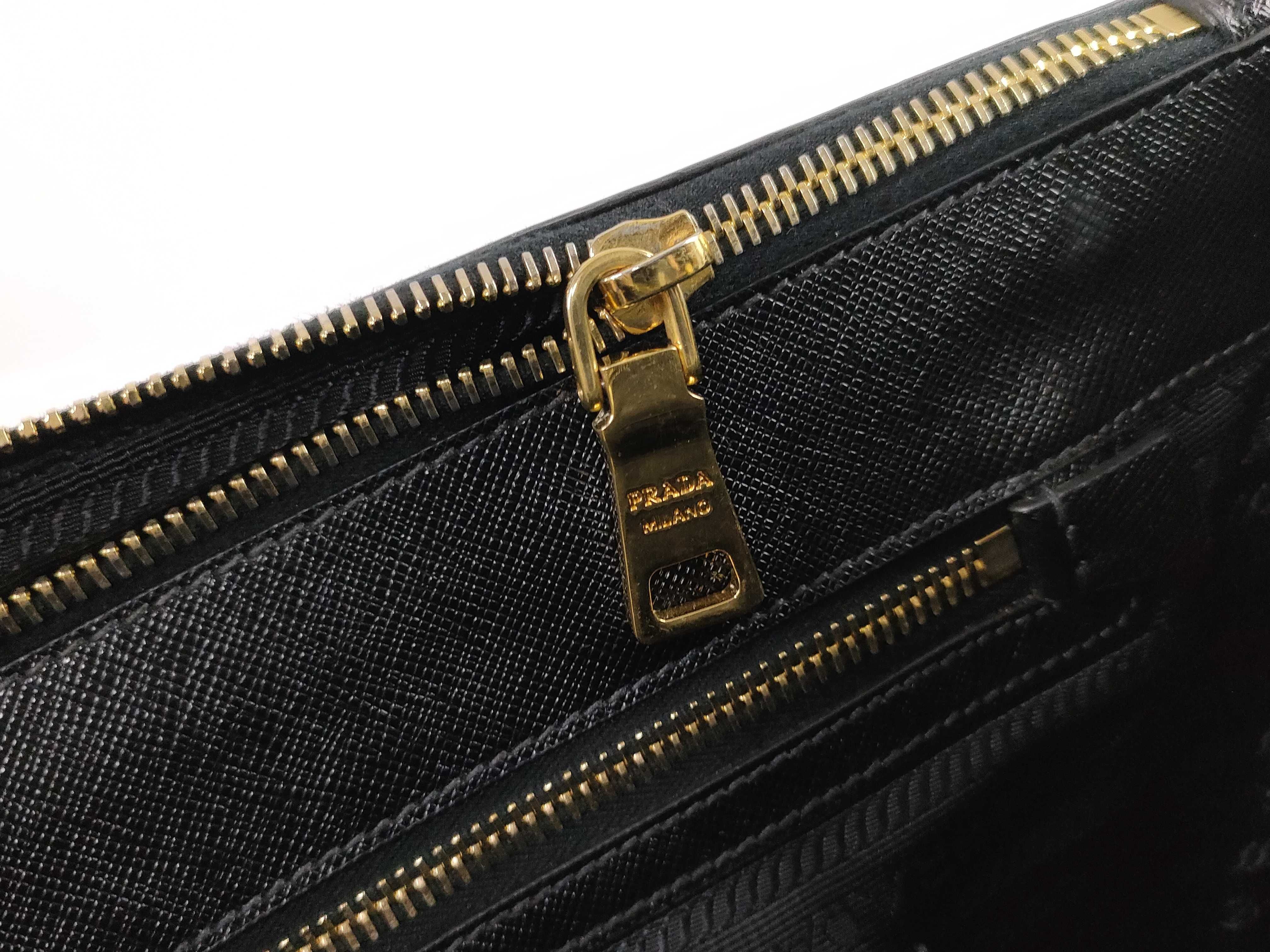 Galleria bag, black Saffiano leather handbag — view 12