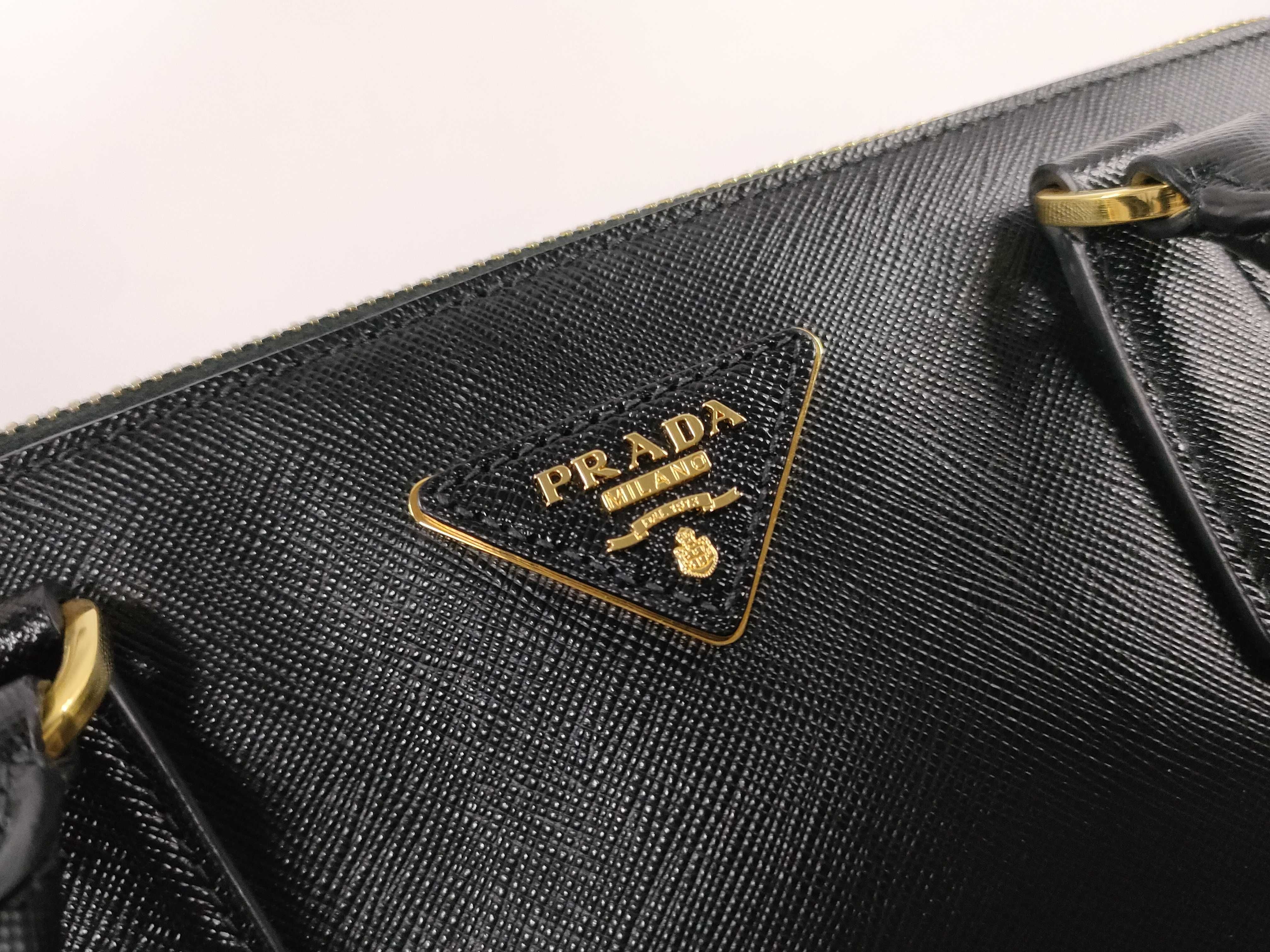 Galleria bag, black Saffiano leather handbag — view 14