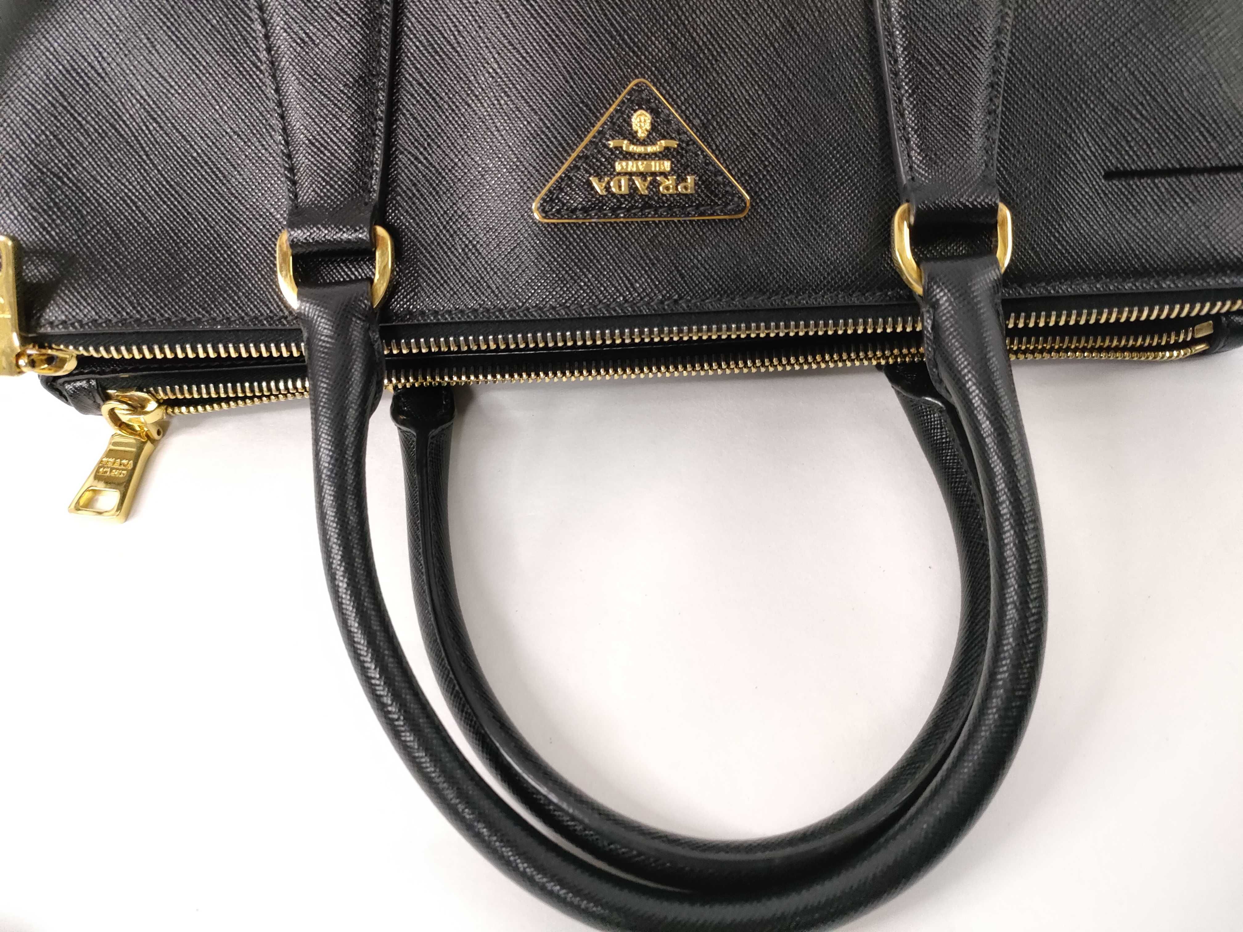 Galleria bag, black Saffiano leather handbag — view 3