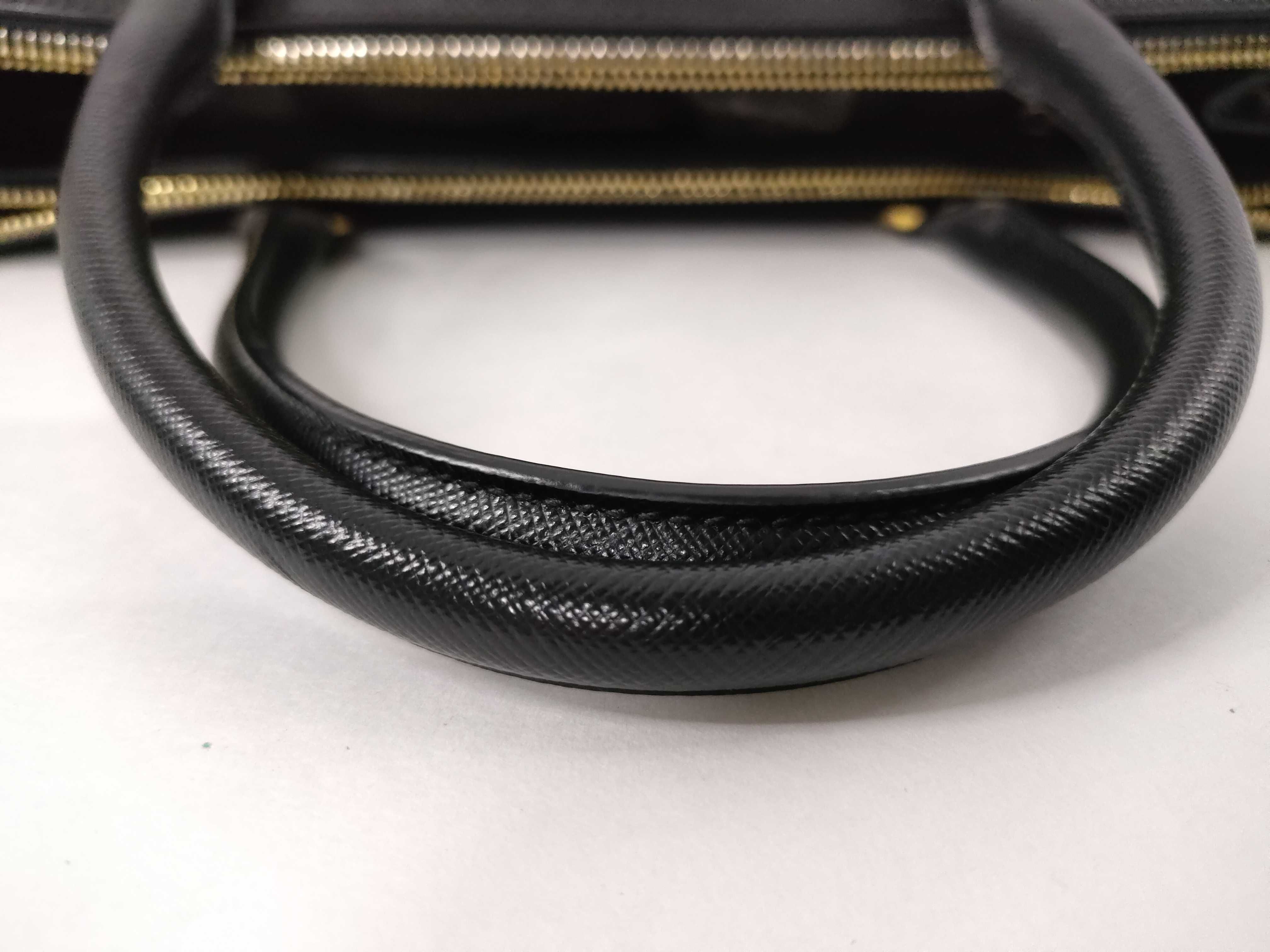 Galleria bag, black Saffiano leather handbag — view 4