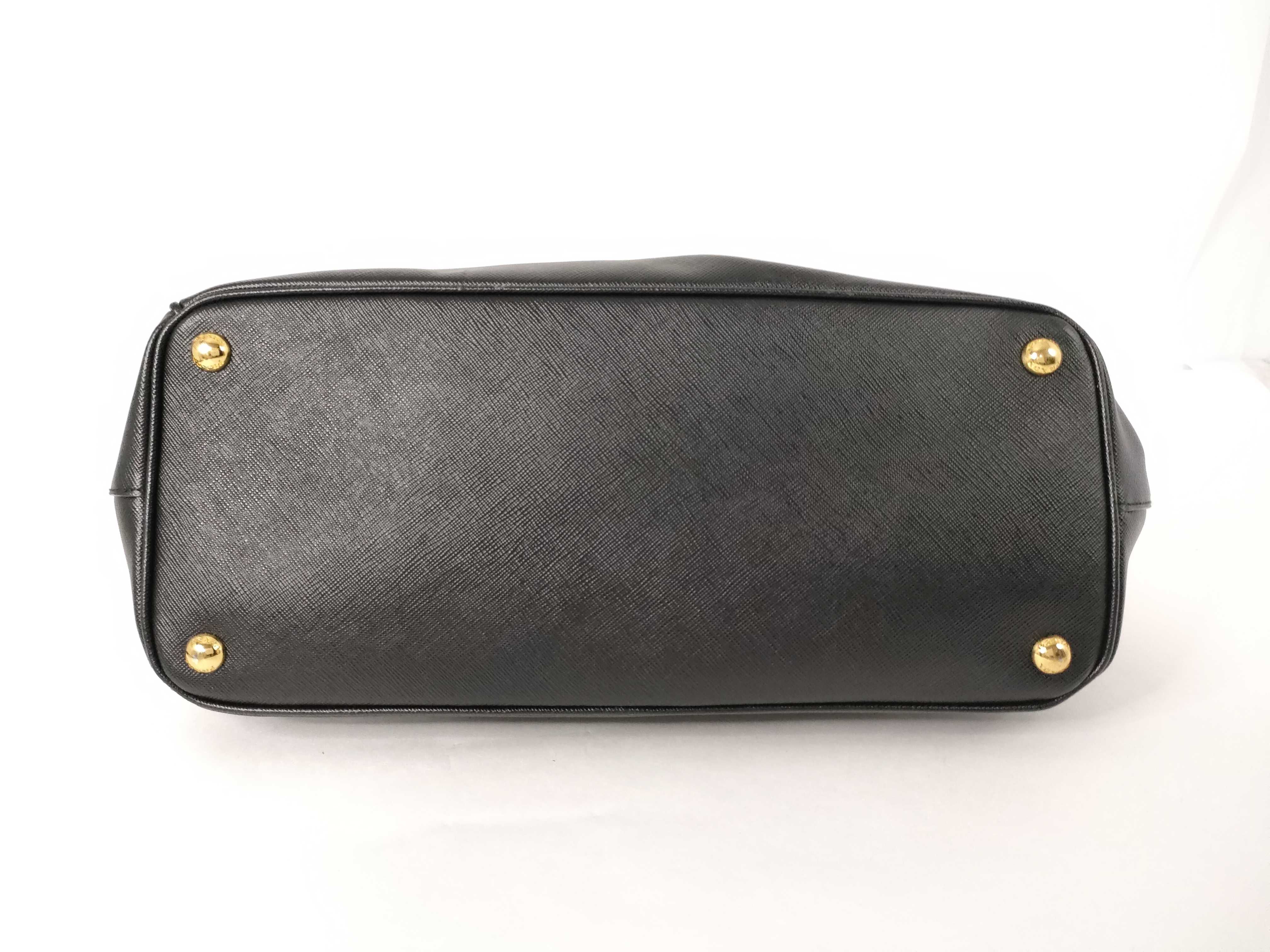 Galleria bag, black Saffiano leather handbag — view 7