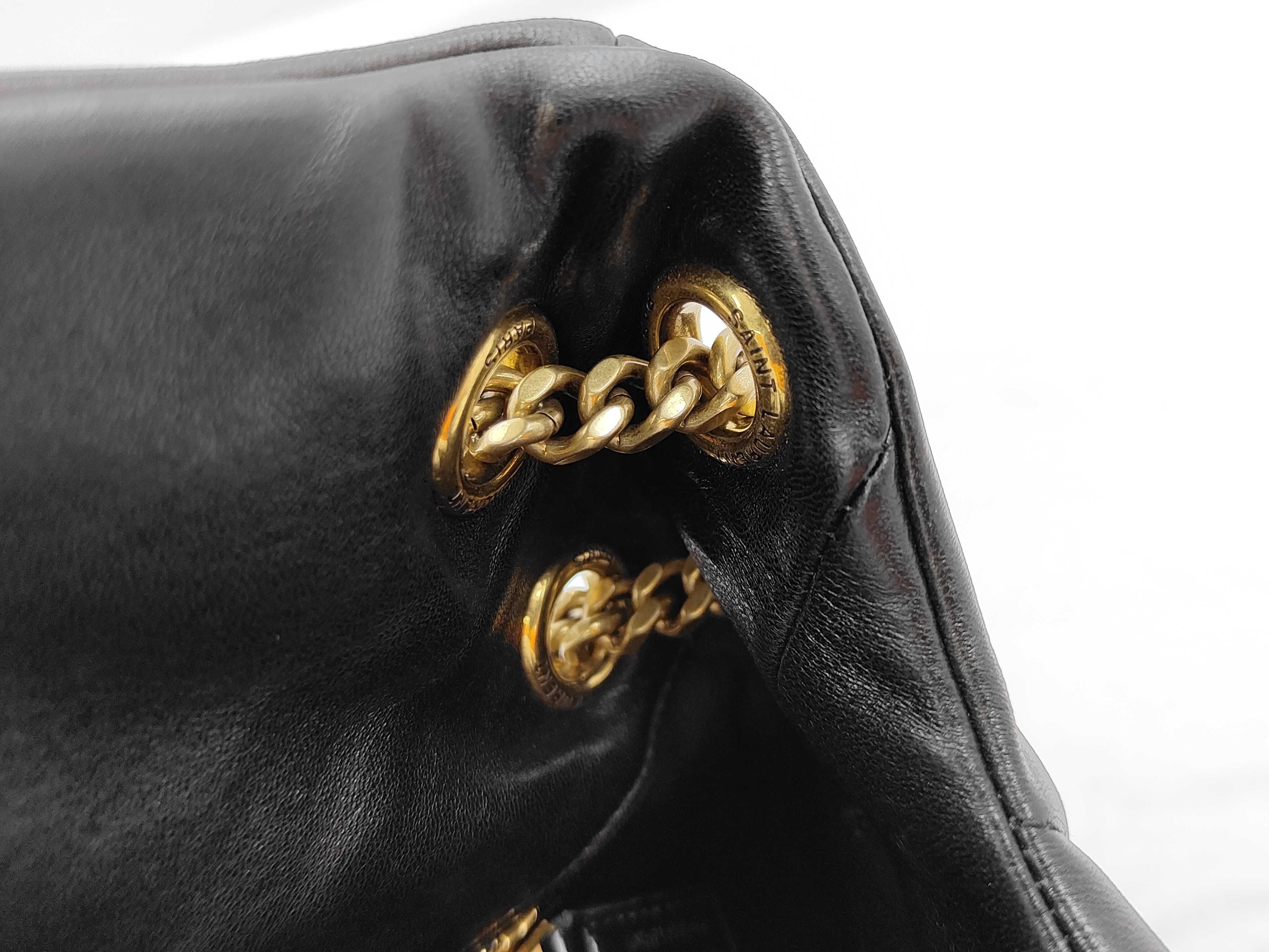 Chain Shoulder Bag, Black Leather Shoulder Bag — view 9