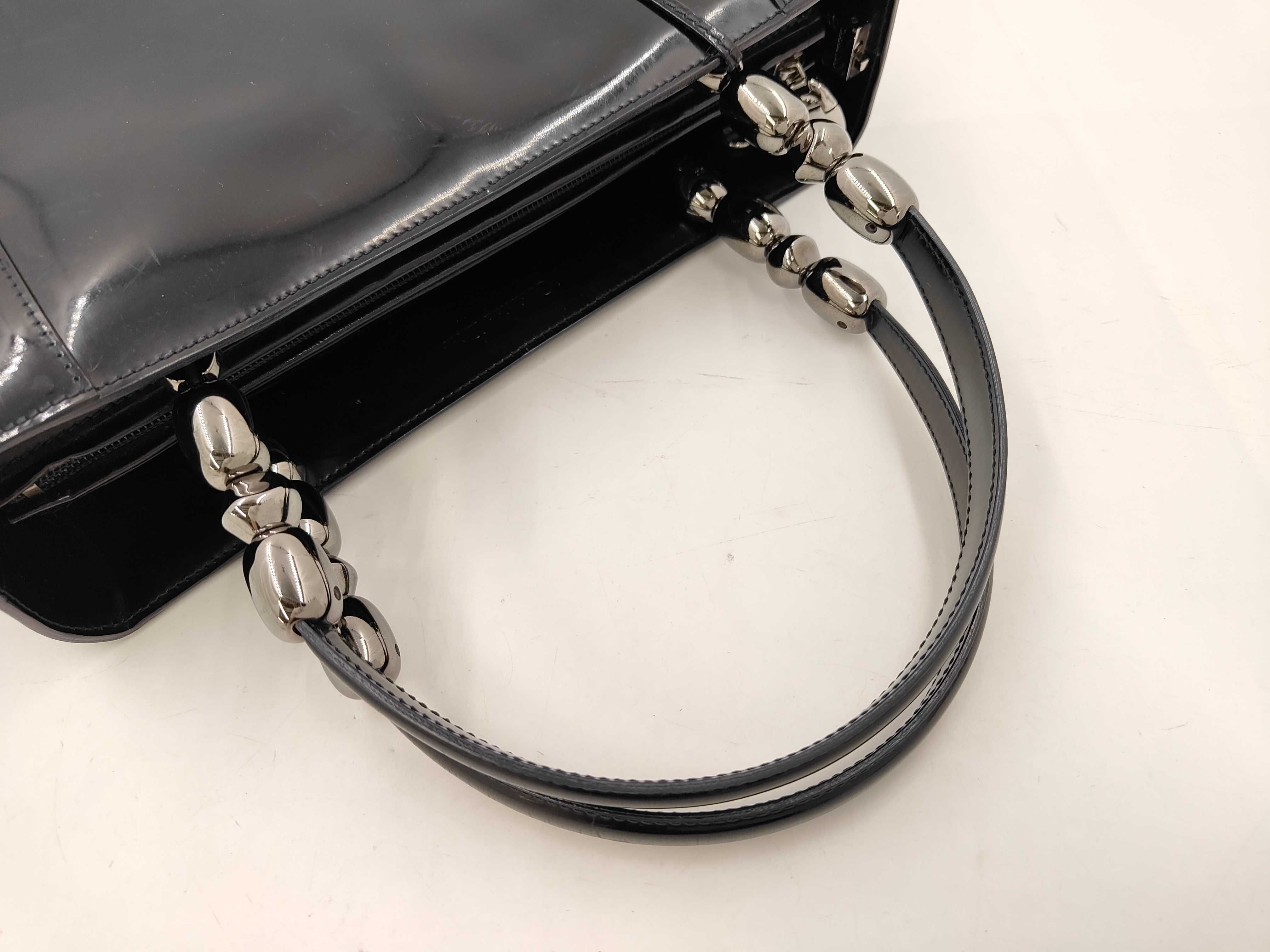 Maris Pearl Patent Leather Tote Bag — view 4