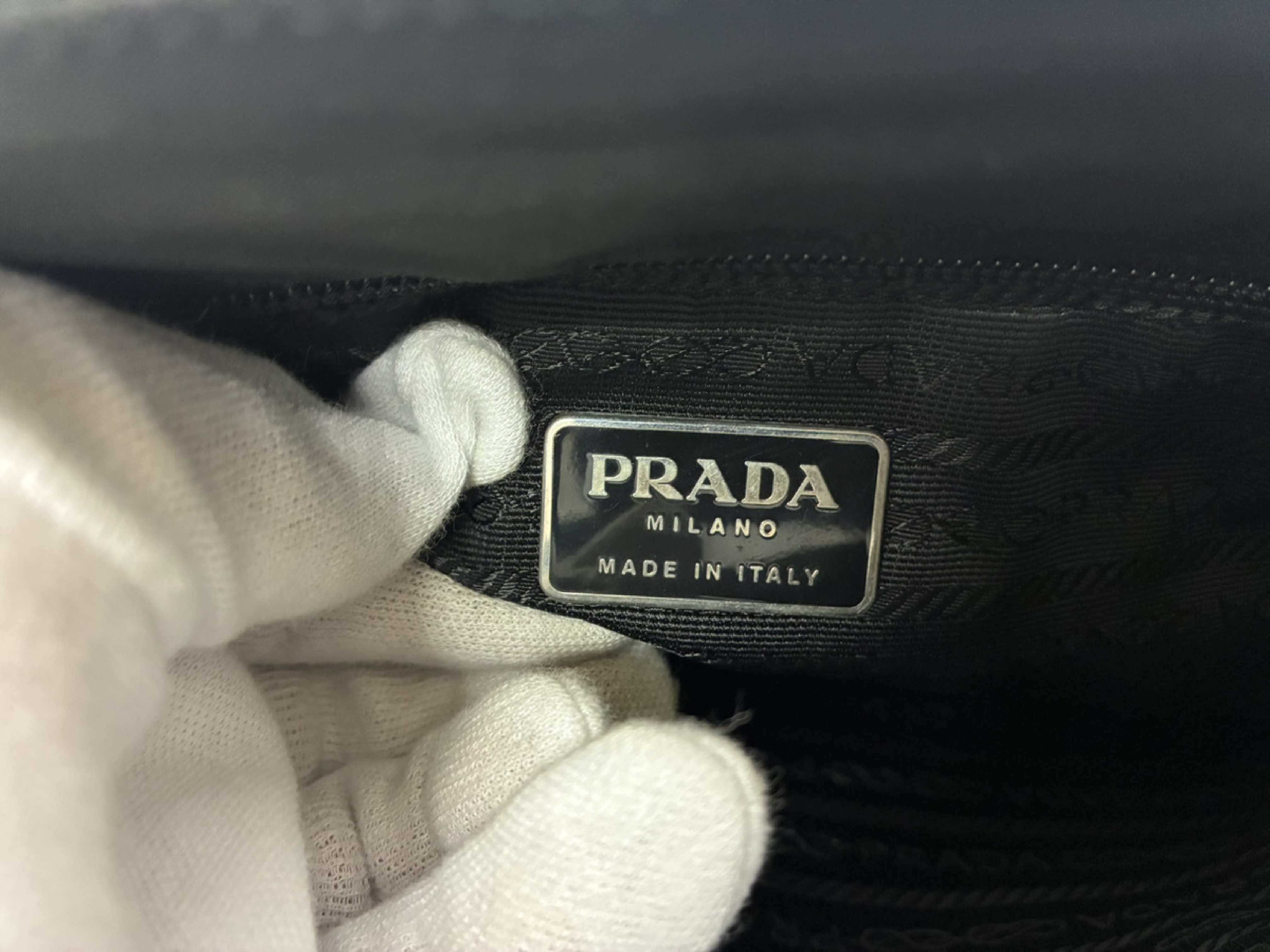 Plastic Handle Nylon/Green Handbag — view 9