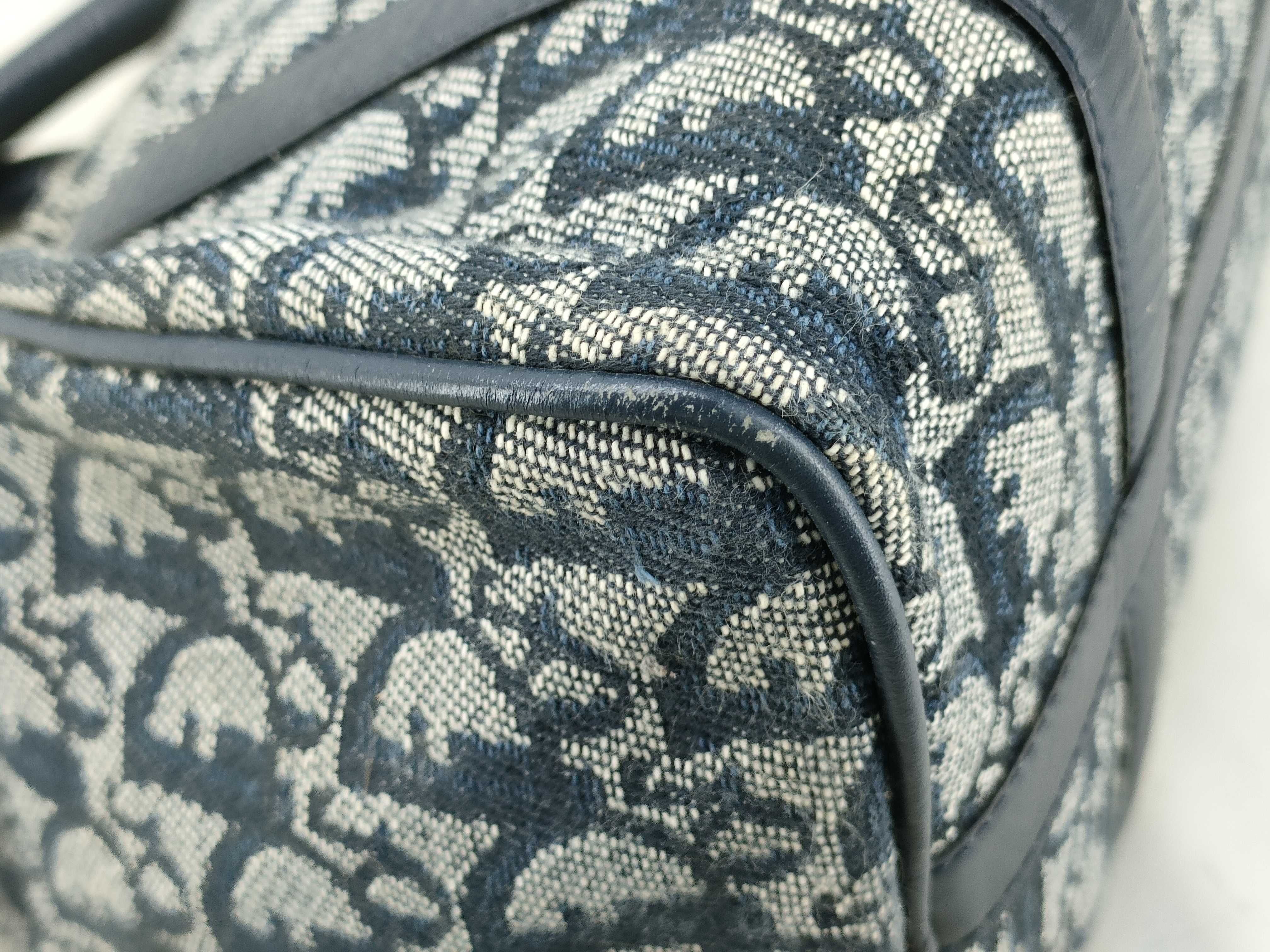 Trotter Mini Boston Bag, misshapen, discolored, stained. — view 4