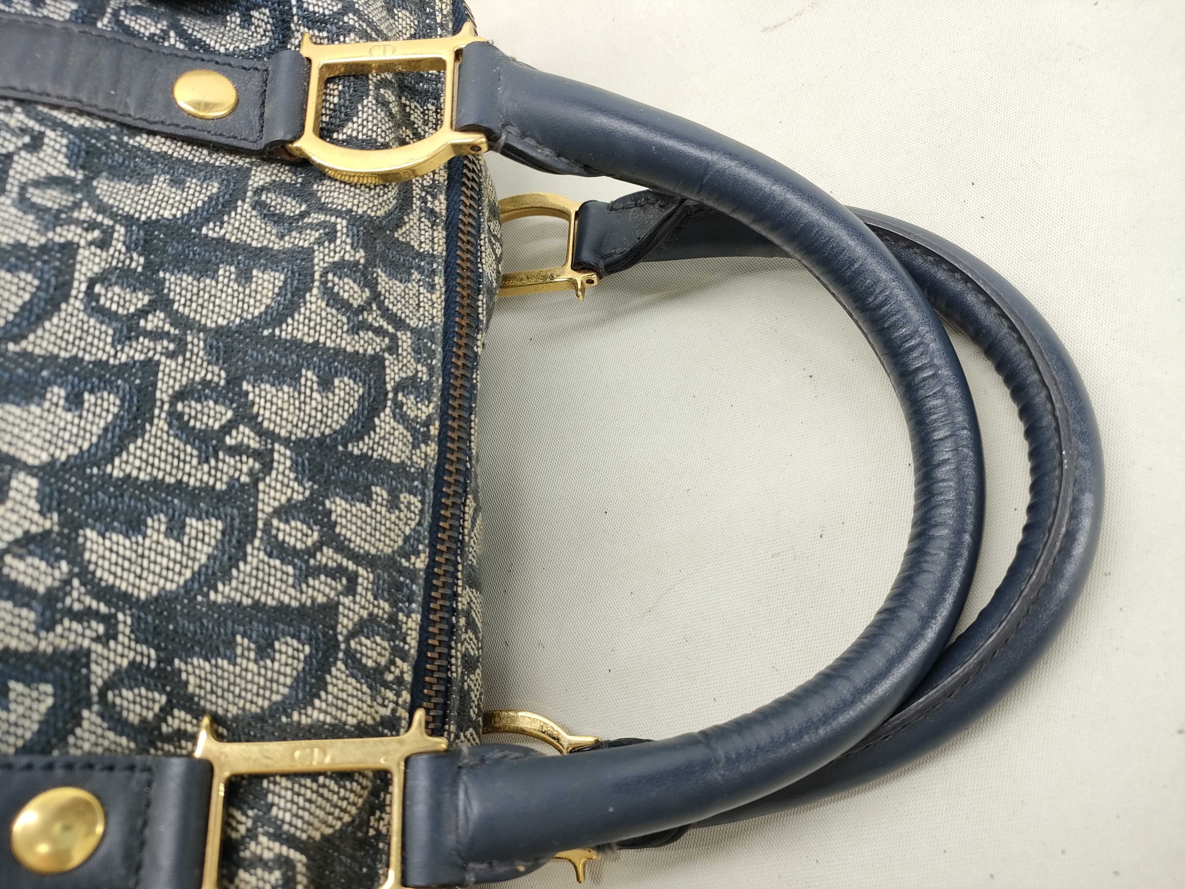 Trotter Mini Boston Bag, misshapen, discolored, stained. — view 5