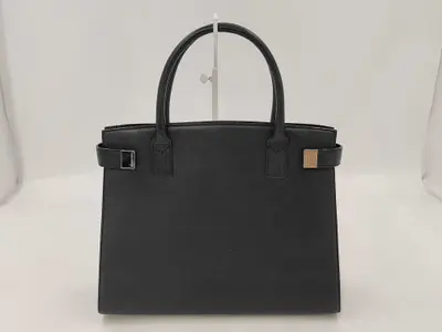 Leather Handbag Black Tote Bag