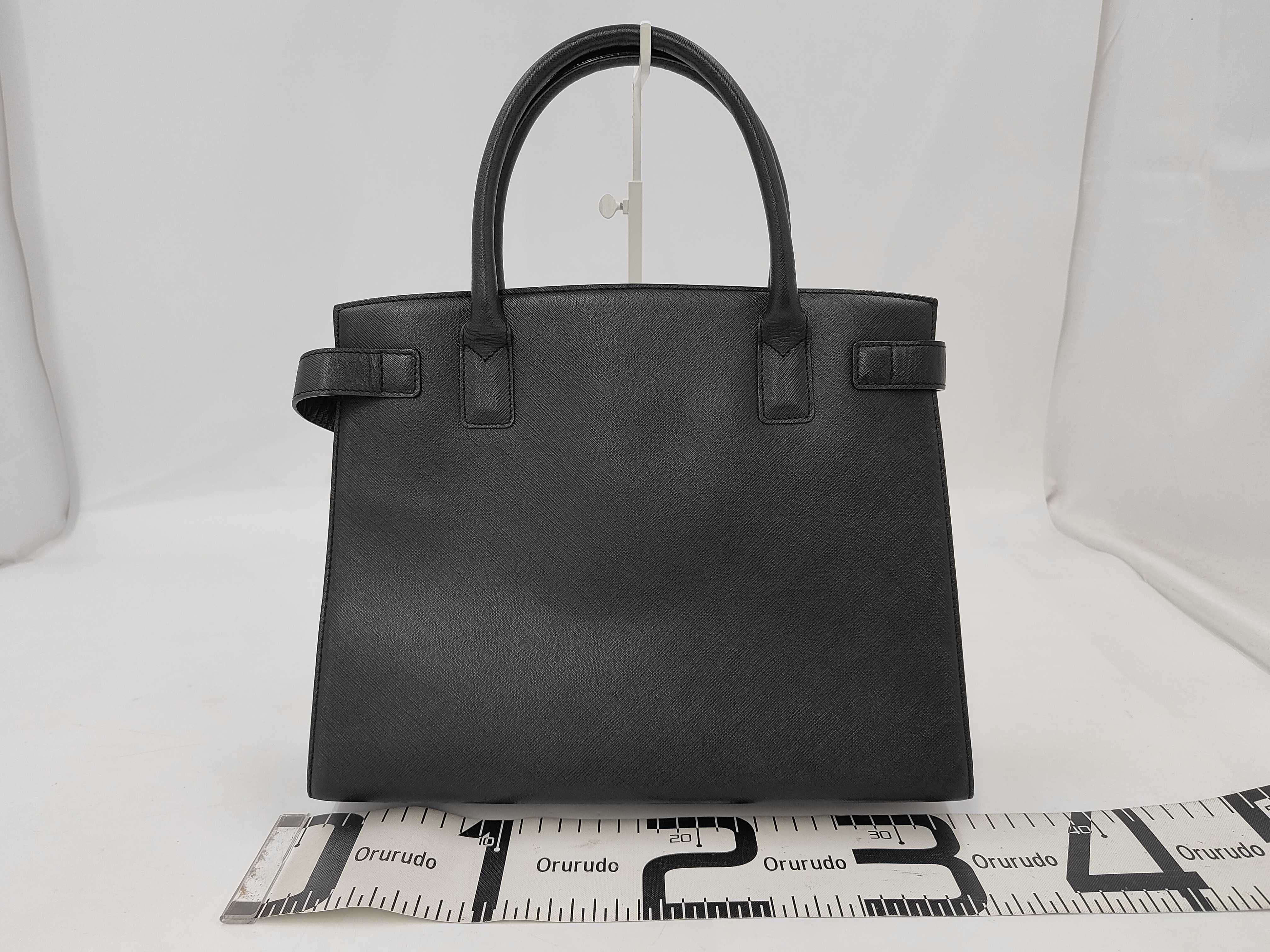 Leather Handbag Black Tote Bag — view 2