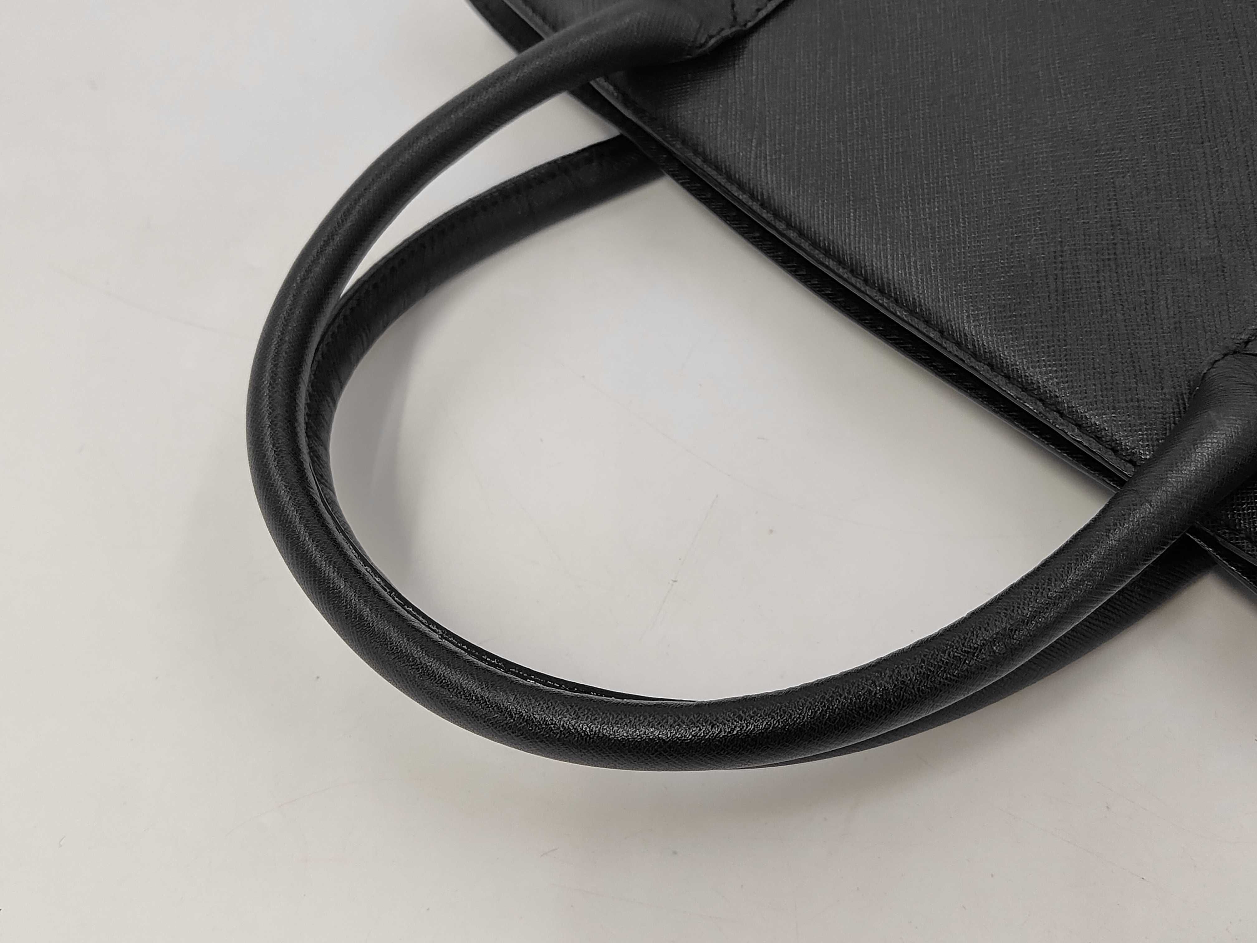 Leather Handbag Black Tote Bag — view 3