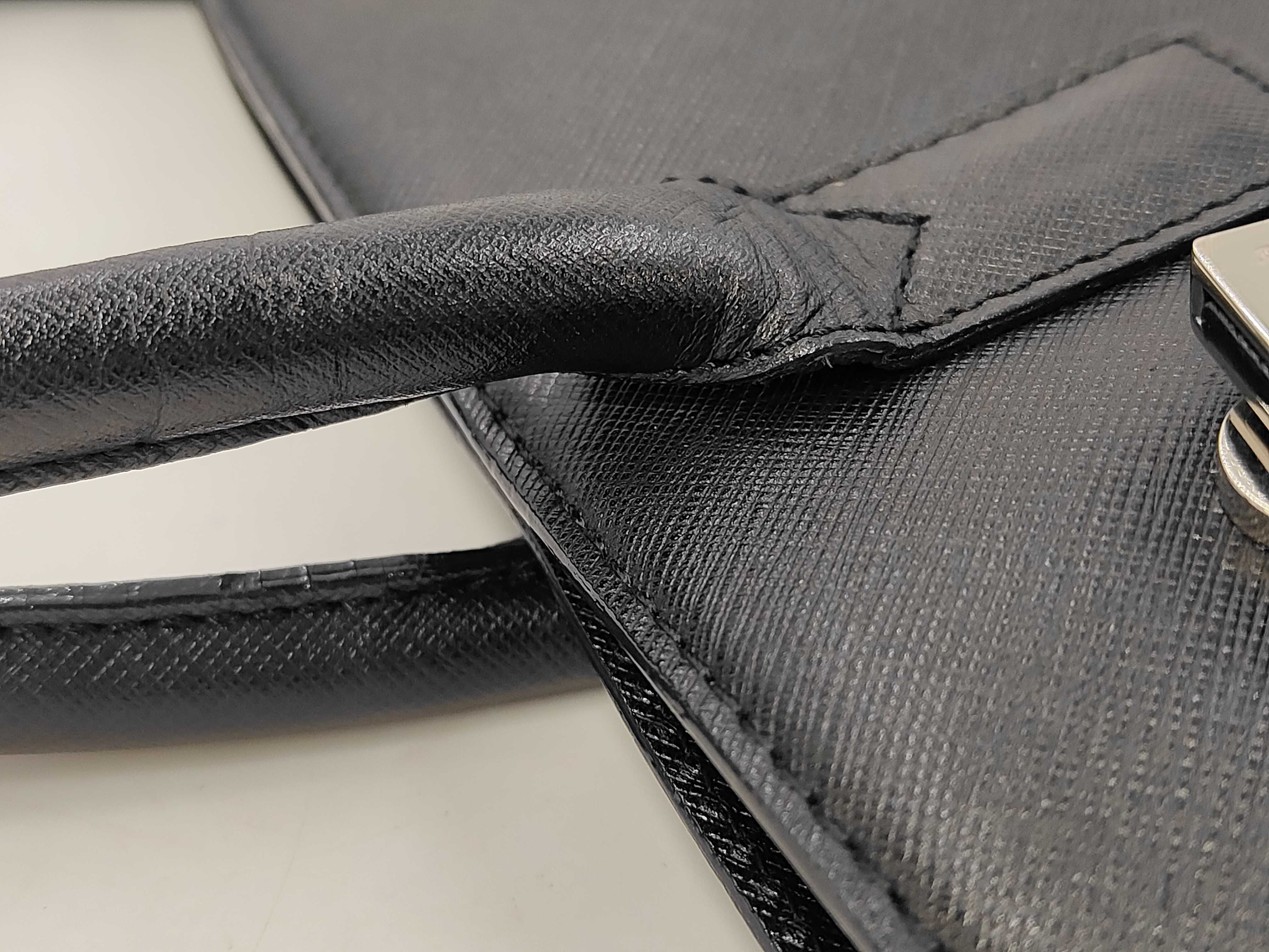 Leather Handbag Black Tote Bag — view 5