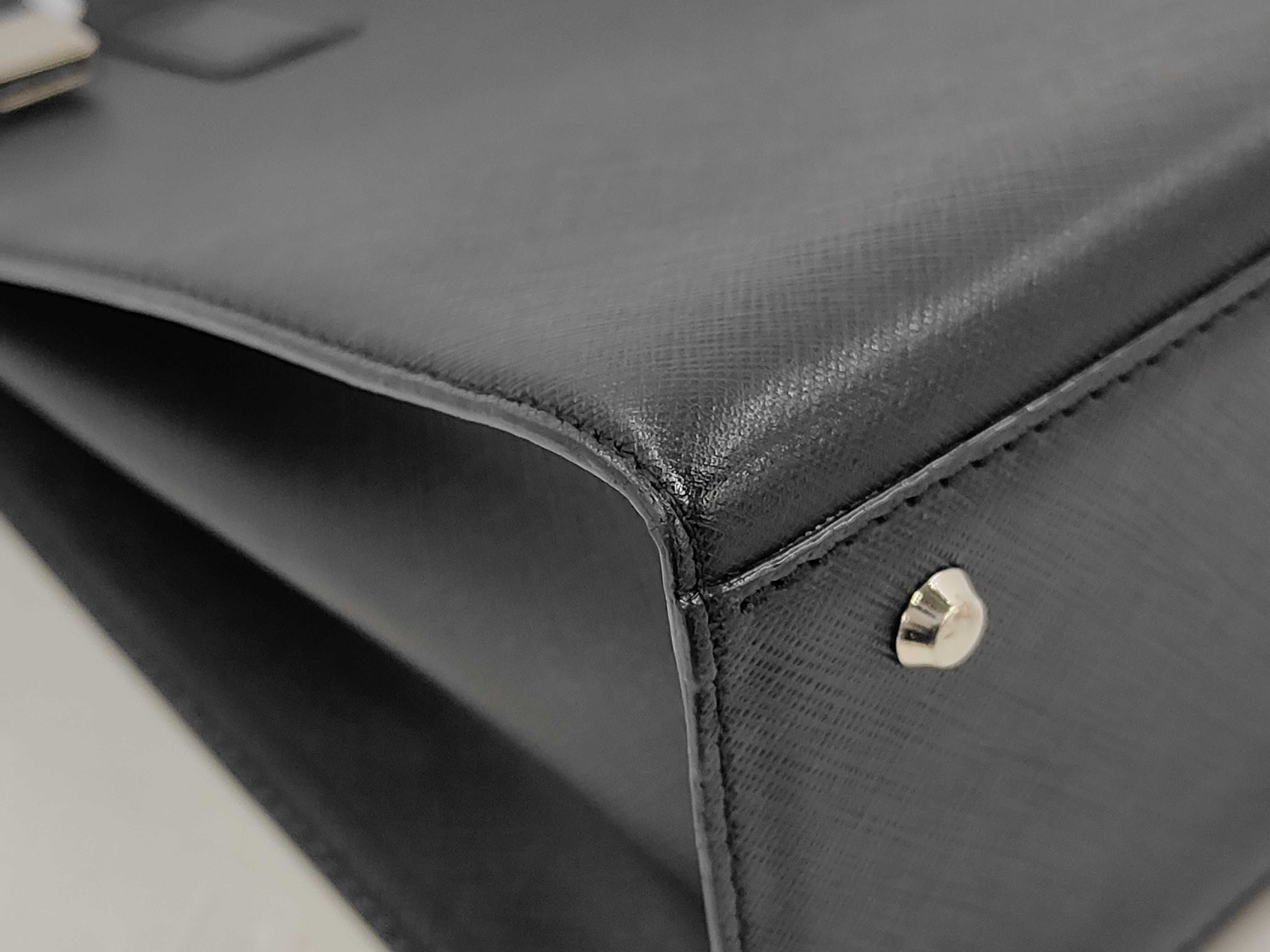 Leather Handbag Black Tote Bag — view 6