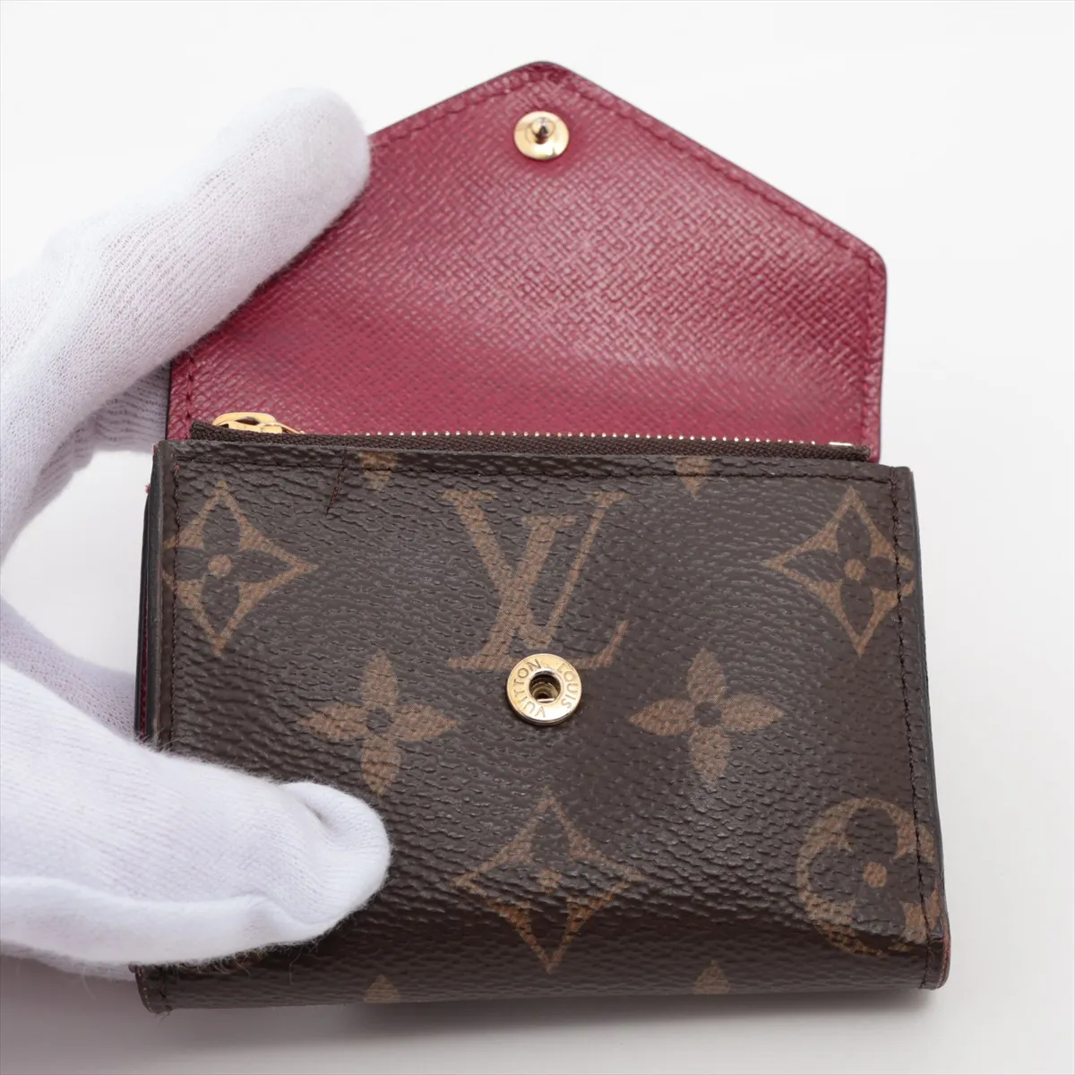 Monogram Portefeuille Zoe M62932 TS2159 Fuchsia Compact Wallet — view 3