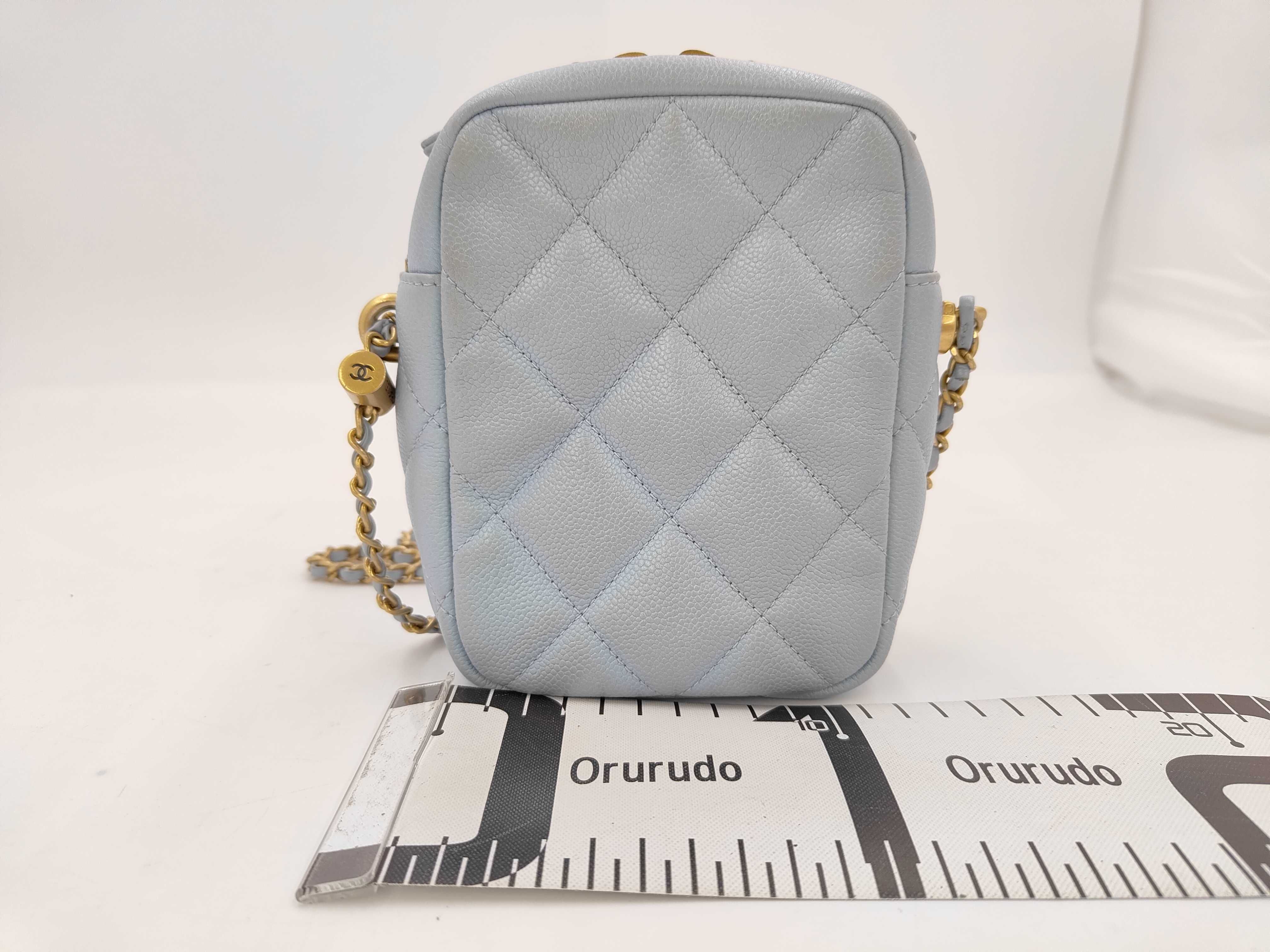 Matelasse Caviar Skin Coco Mark Chain Shoulder Bag — view 2