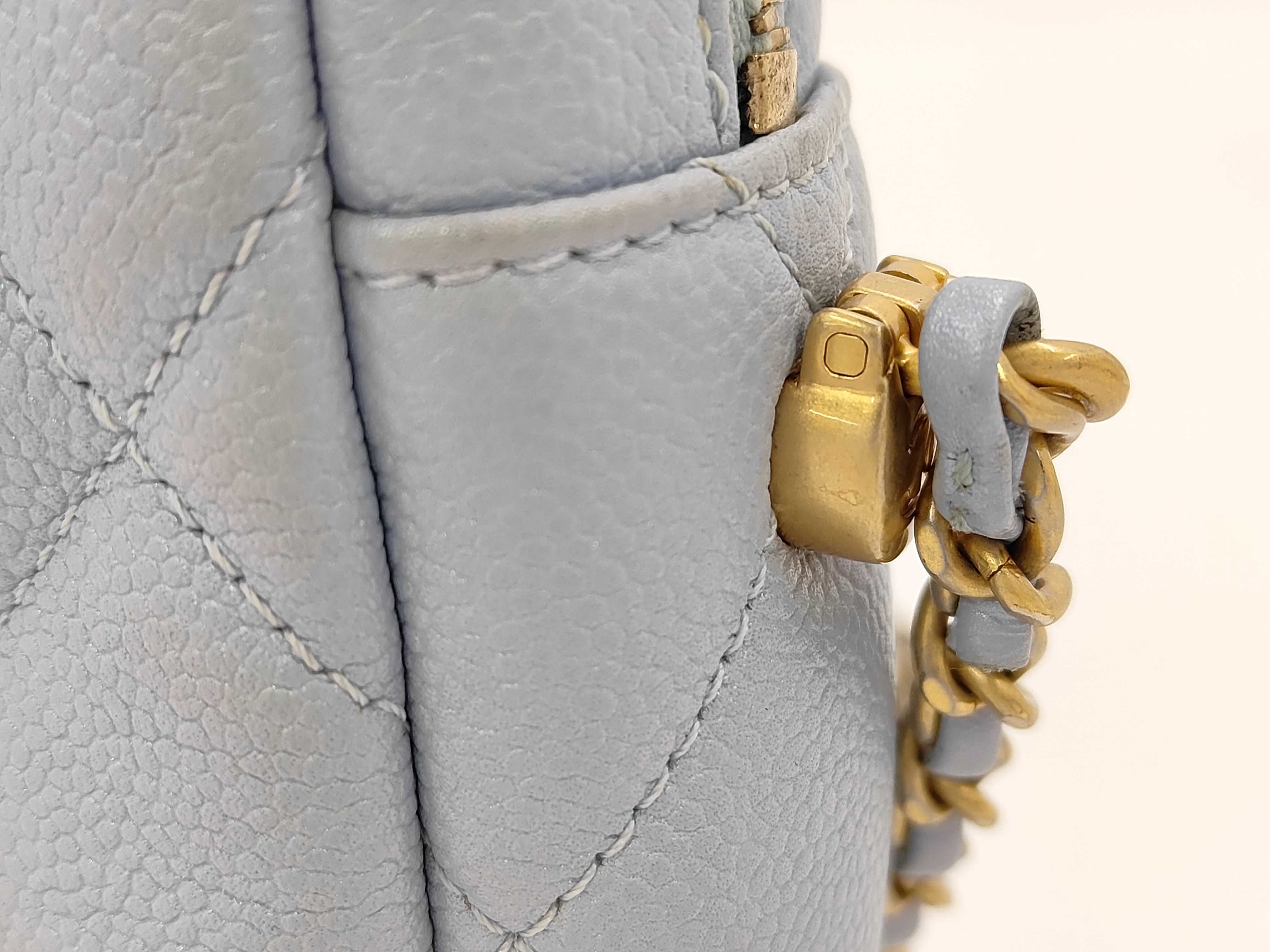 Matelasse Caviar Skin Coco Mark Chain Shoulder Bag — view 3