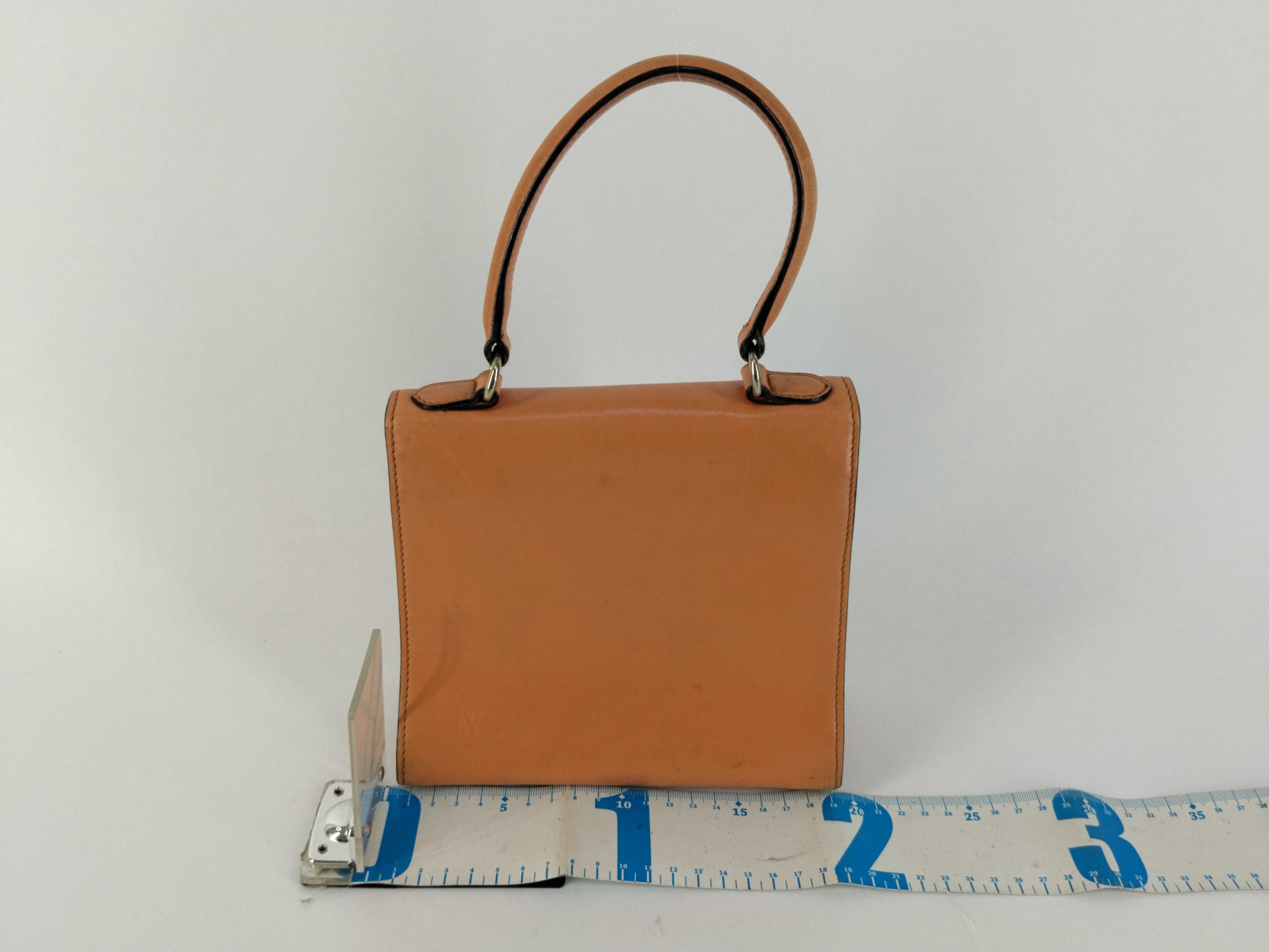 Vintage Handbag, All Leather, Camel Handbag — view 2