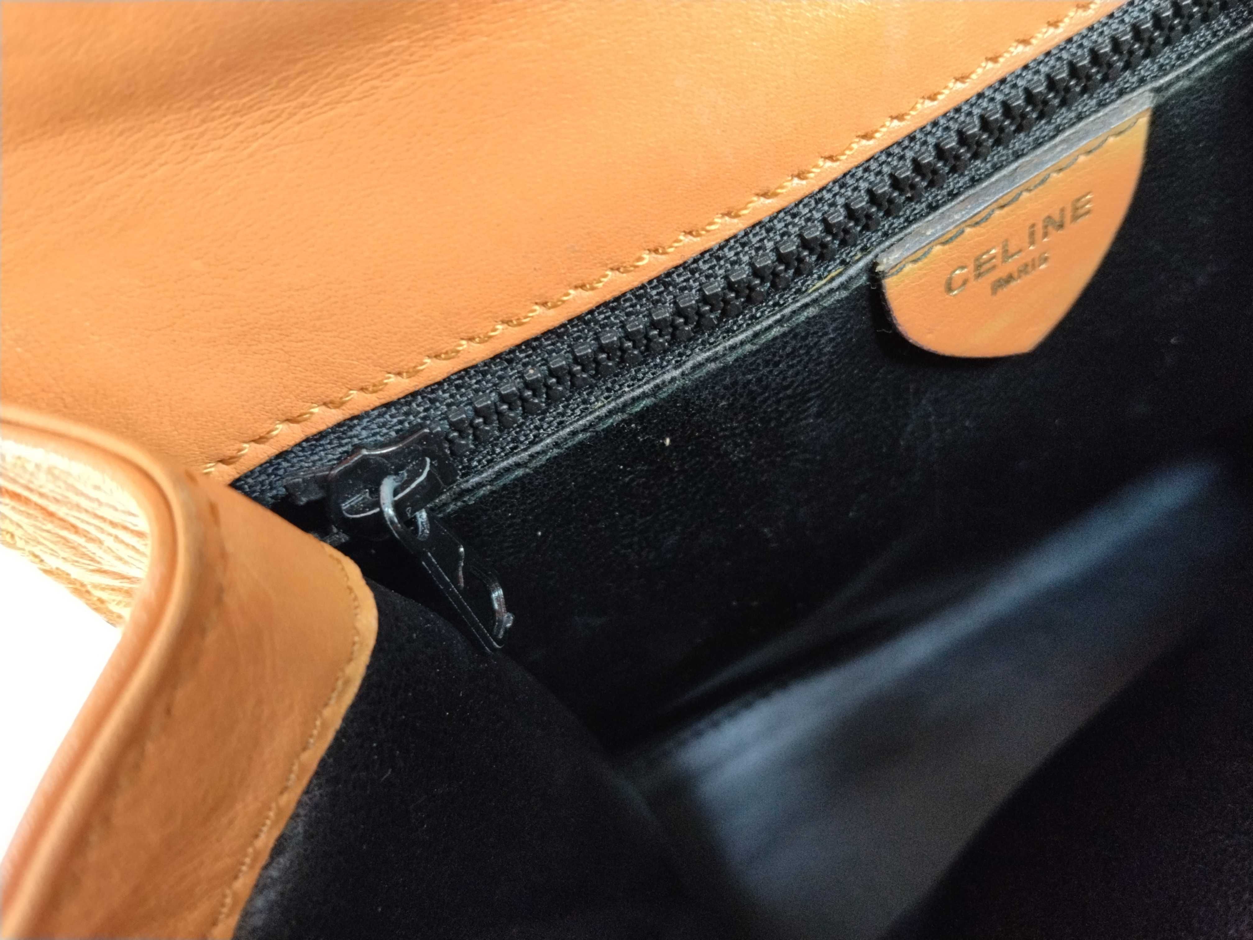 Vintage Handbag, All Leather, Camel Handbag — view 13