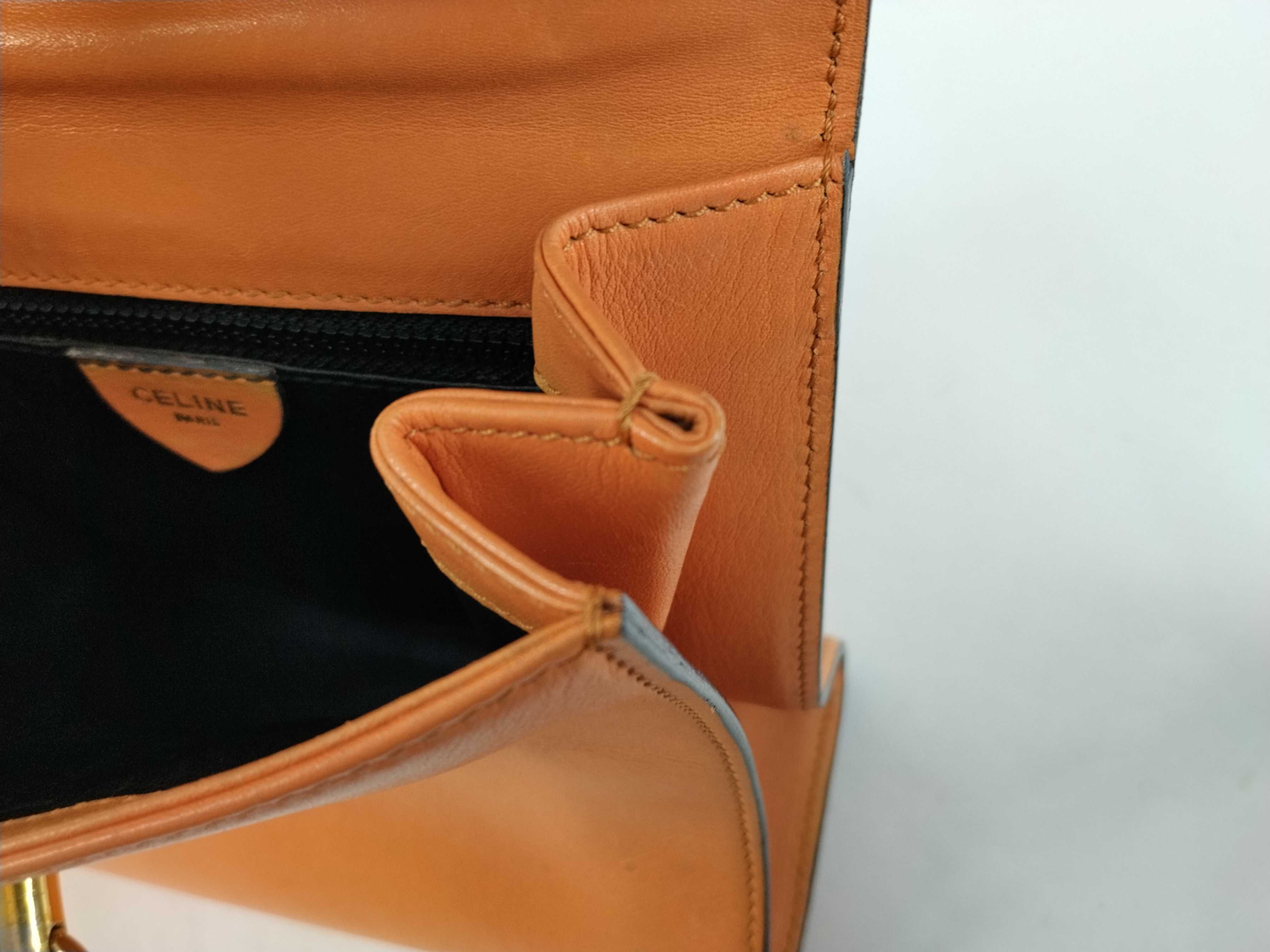 Vintage Handbag, All Leather, Camel Handbag — view 14