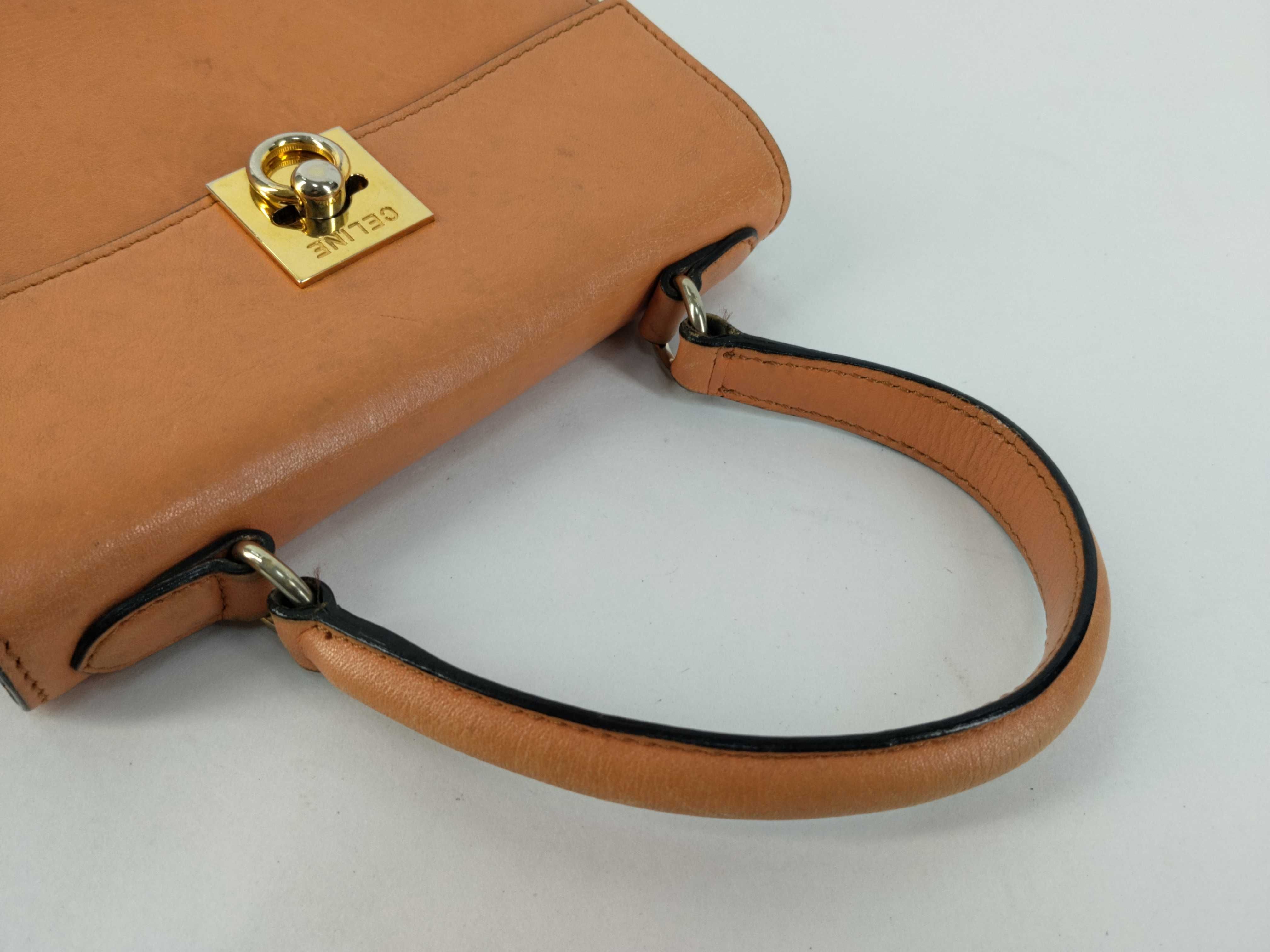 Vintage Handbag, All Leather, Camel Handbag — view 3