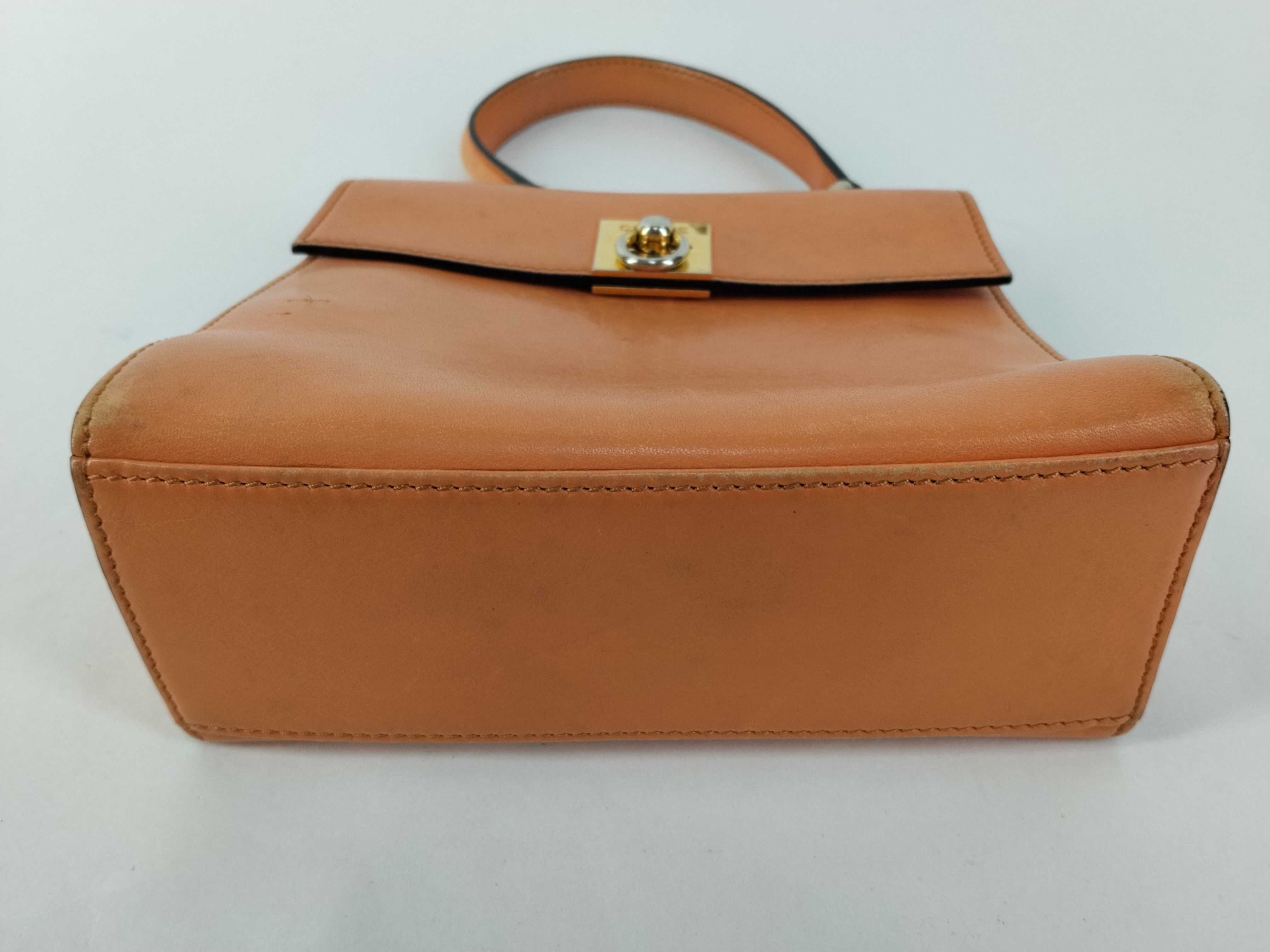 Vintage Handbag, All Leather, Camel Handbag — view 7
