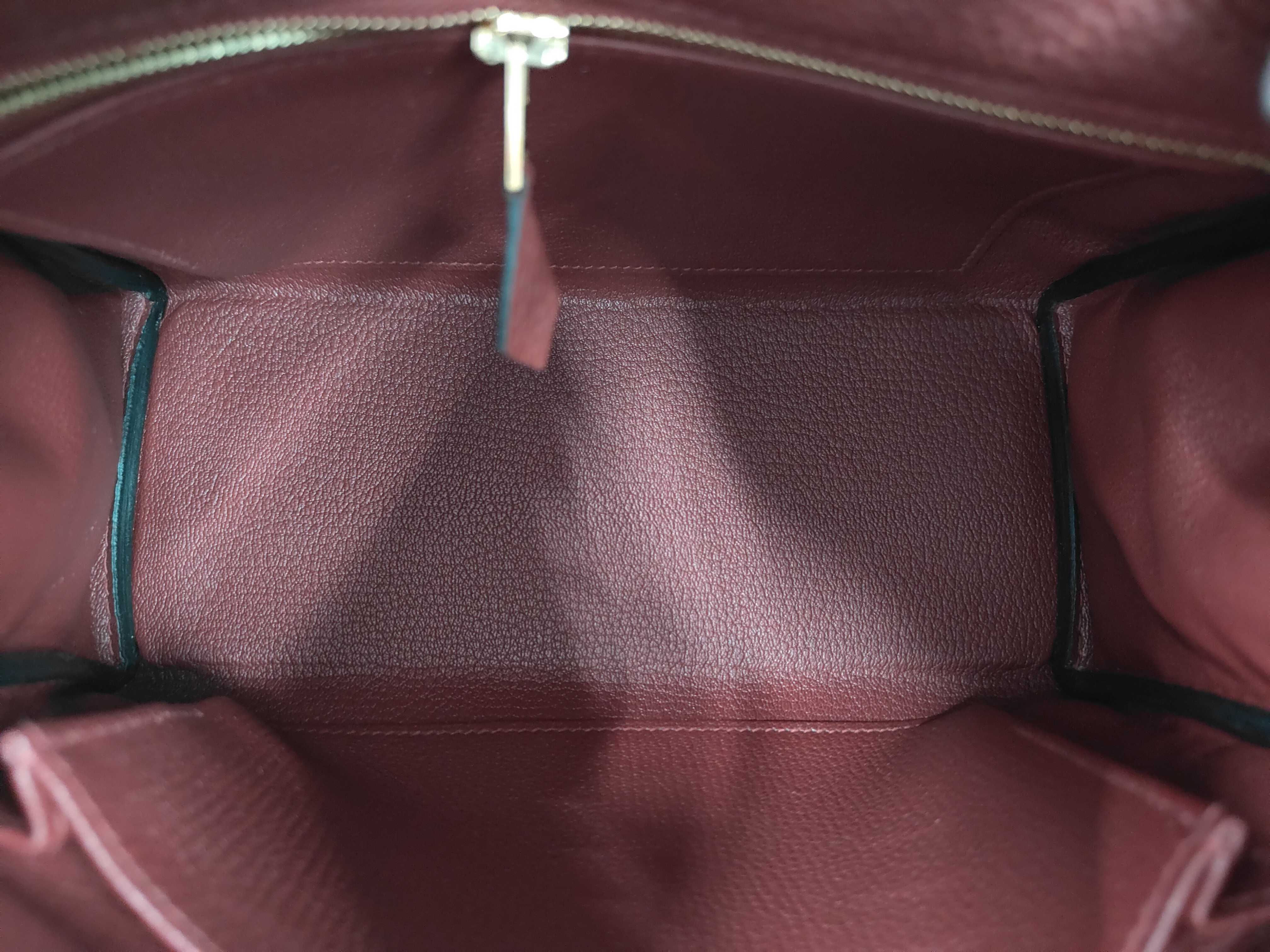 Kelly 25 Togo Rouge H Gold Hardware W Stamp Handbag — view 8