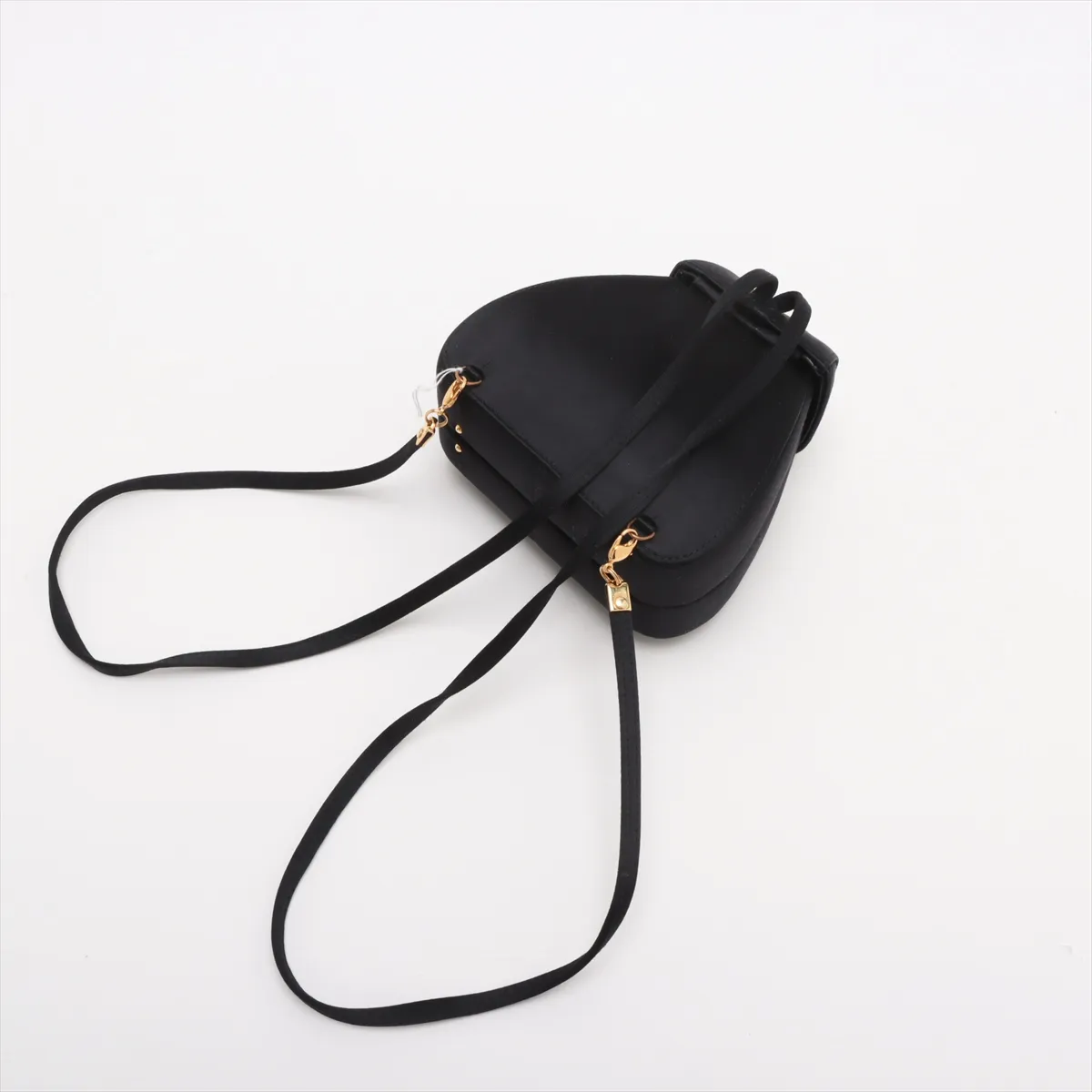 Vintage Satin x Rhinestone Backpack/Rucksack Black — view 5