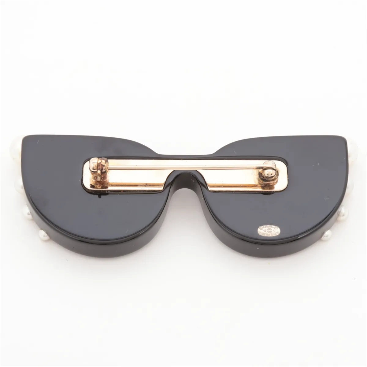 Coco Mark 17C Brooch, Resin, Black, — view 2