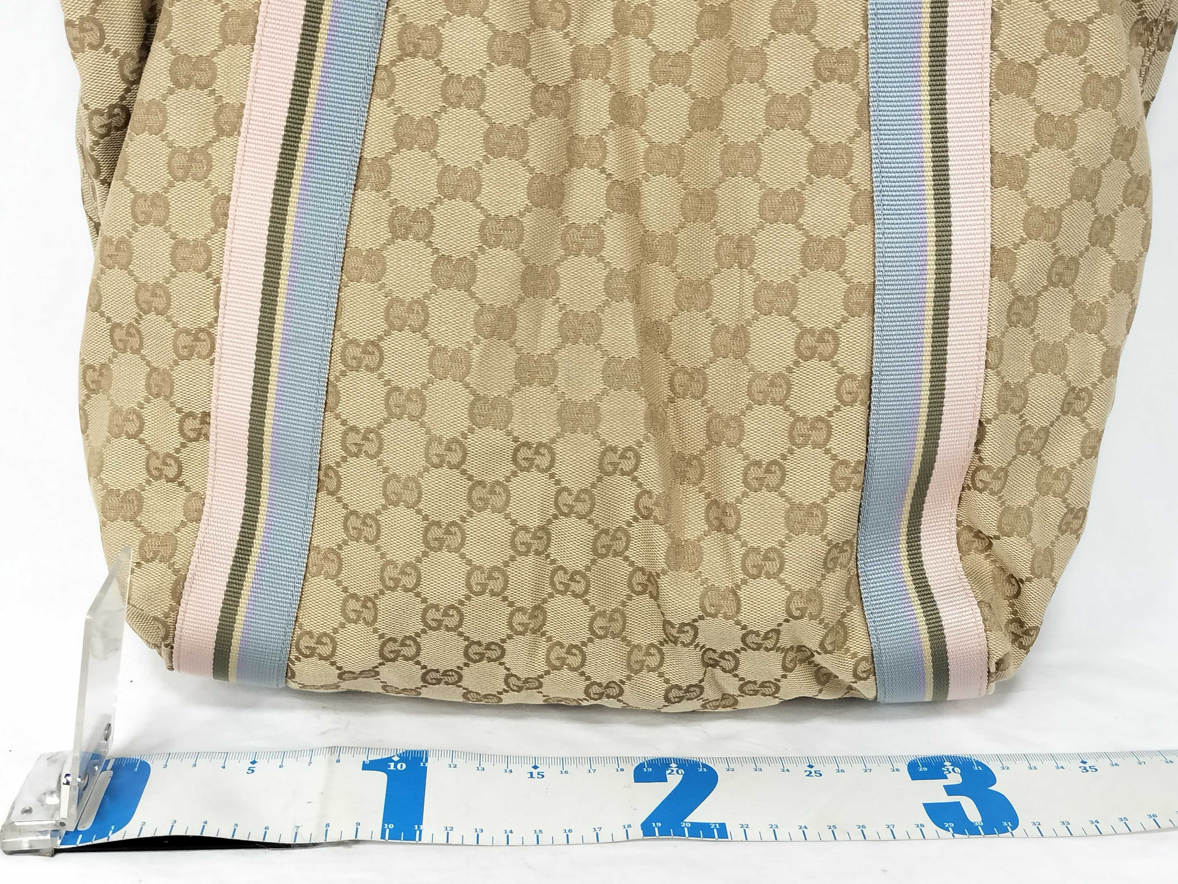 GG Canvas Gucci Tote Bag Canvas Leather GG Pattern Sherry Line Tote Bag — view 2