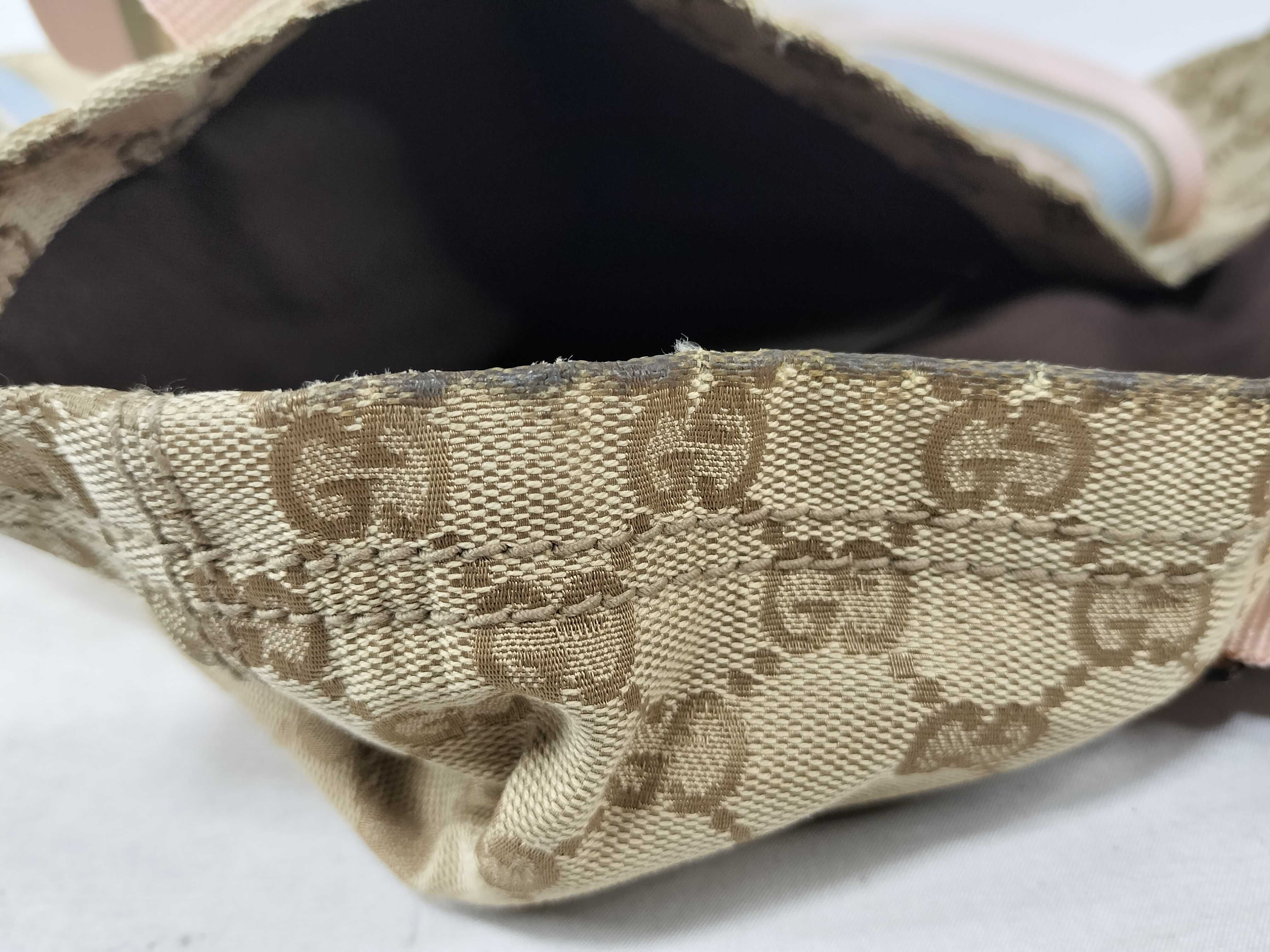 GG Canvas Gucci Tote Bag Canvas Leather GG Pattern Sherry Line Tote Bag — view 13