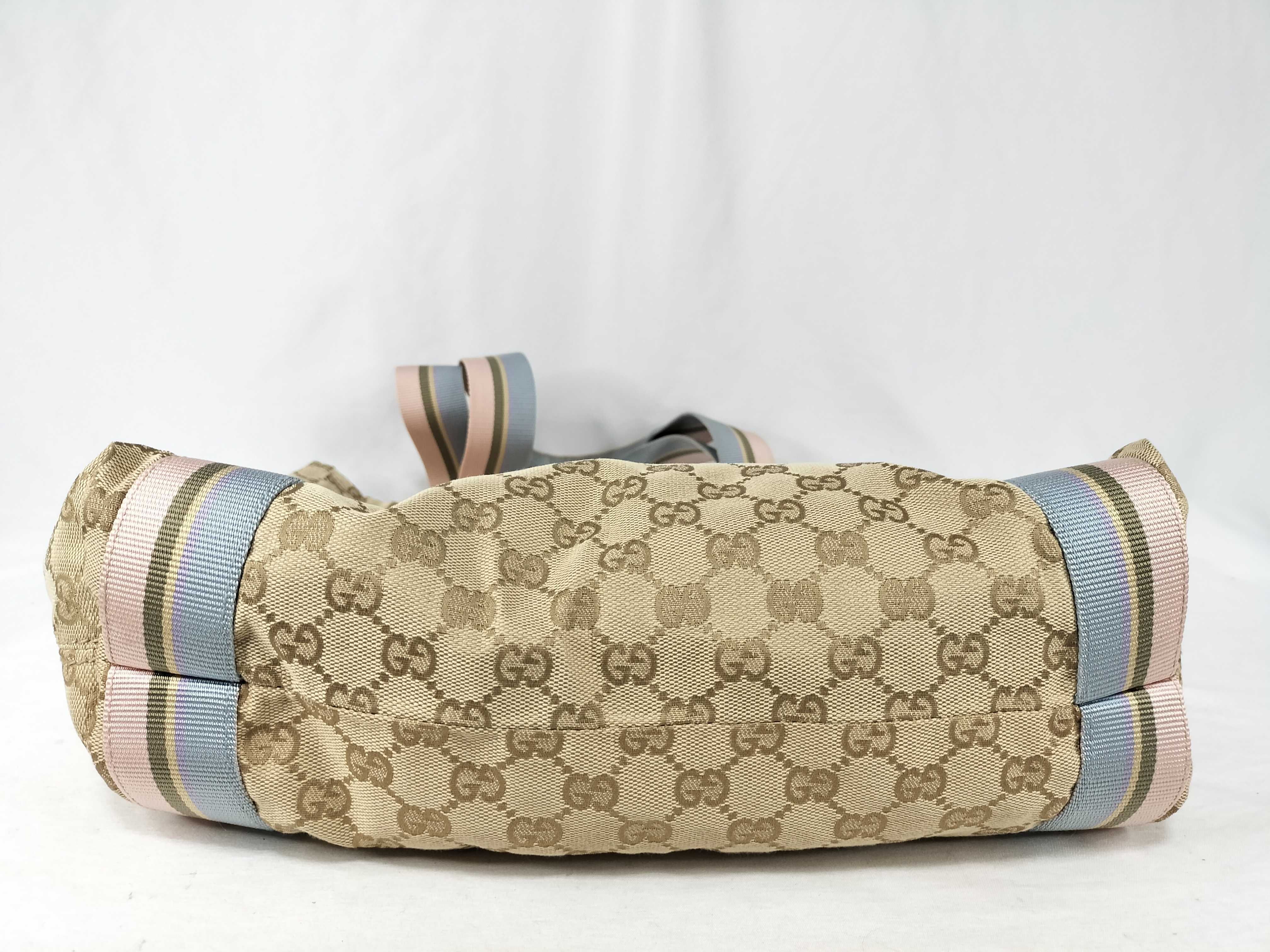 GG Canvas Gucci Tote Bag Canvas Leather GG Pattern Sherry Line Tote Bag — view 7