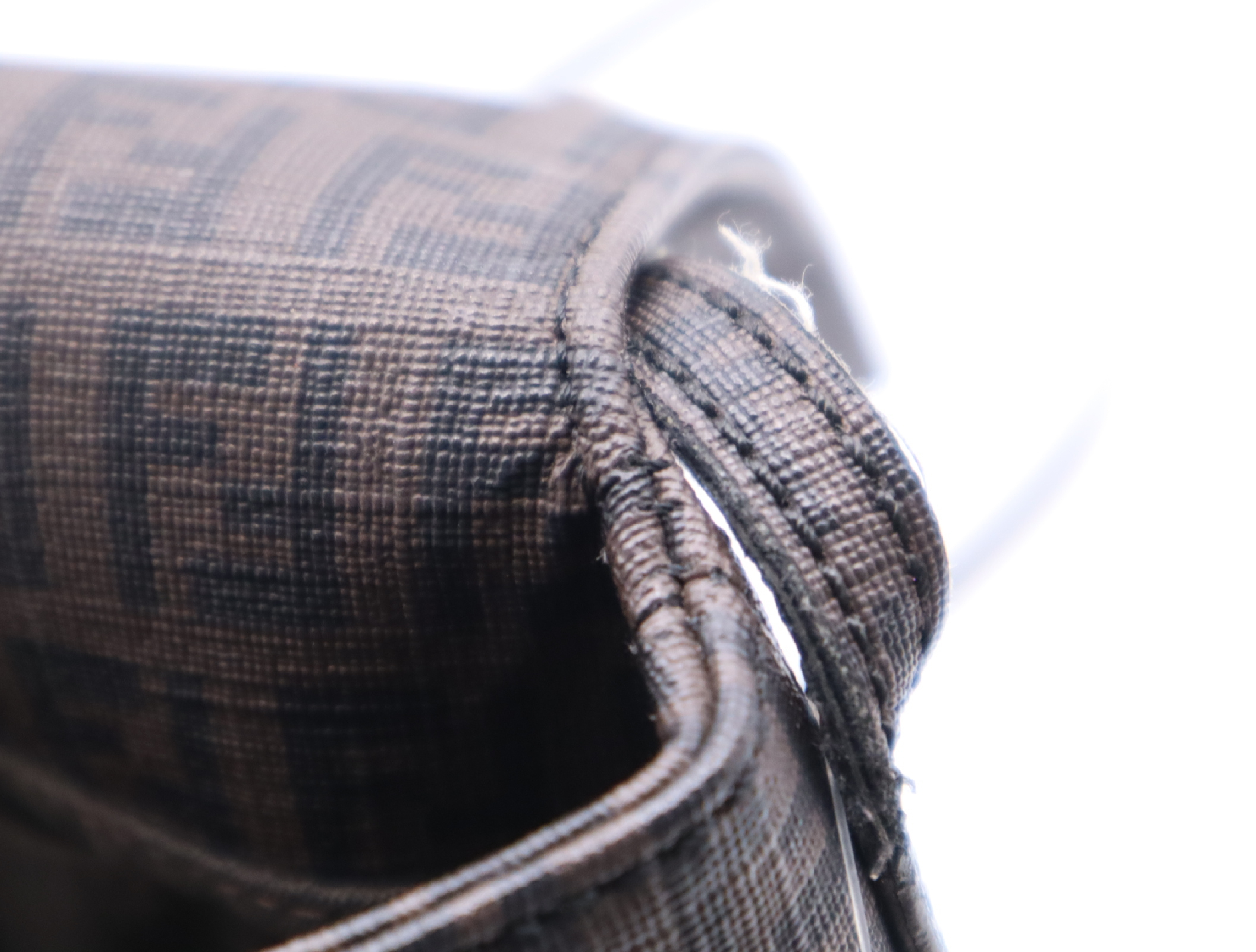 Canvas Zucchino Brown Gold Hardware Shoulder Bag — view 15